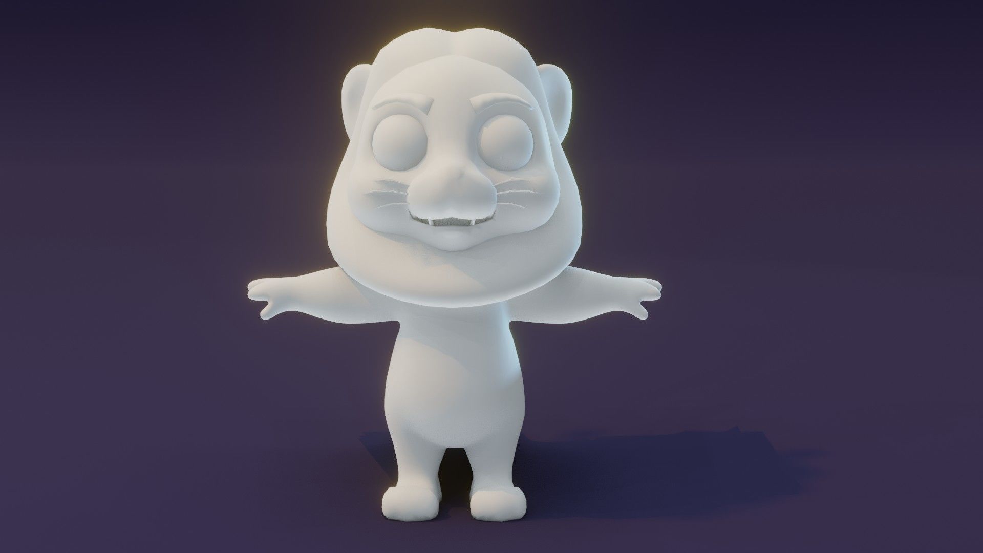 Cartoon Lion Animated and Rigged Base Mesh 3D Model Low-poly 3D model_17