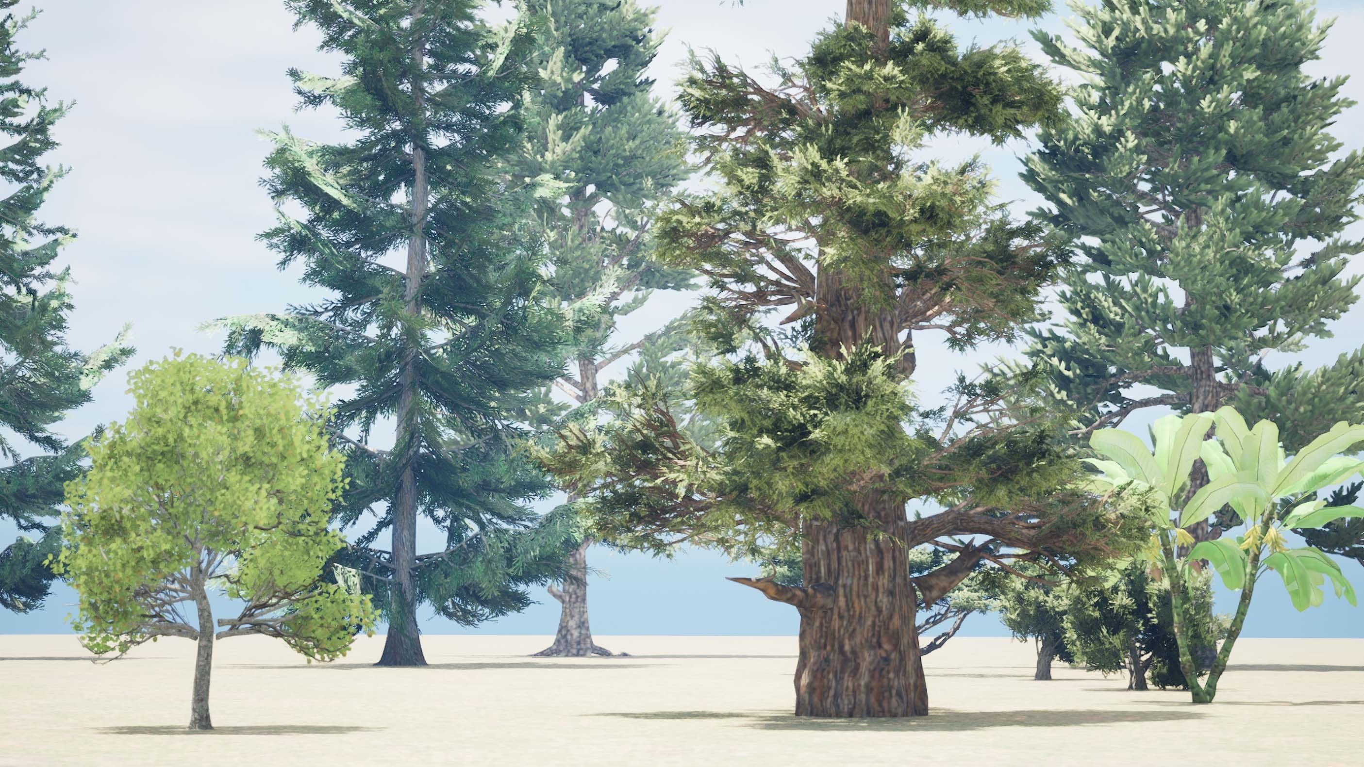 3D model 45 low poly trees collection pack VR / AR / low-poly | CGTrader