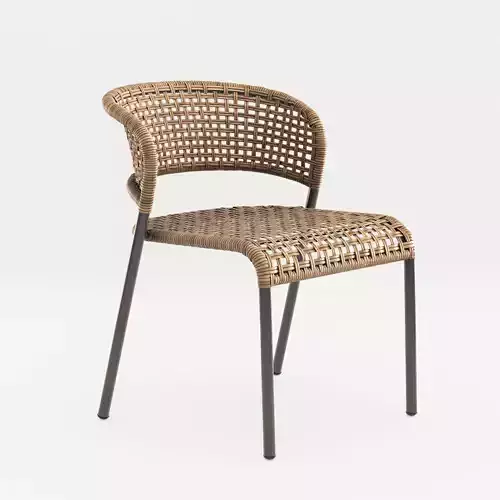 Natural Rattan Chair 3D model
