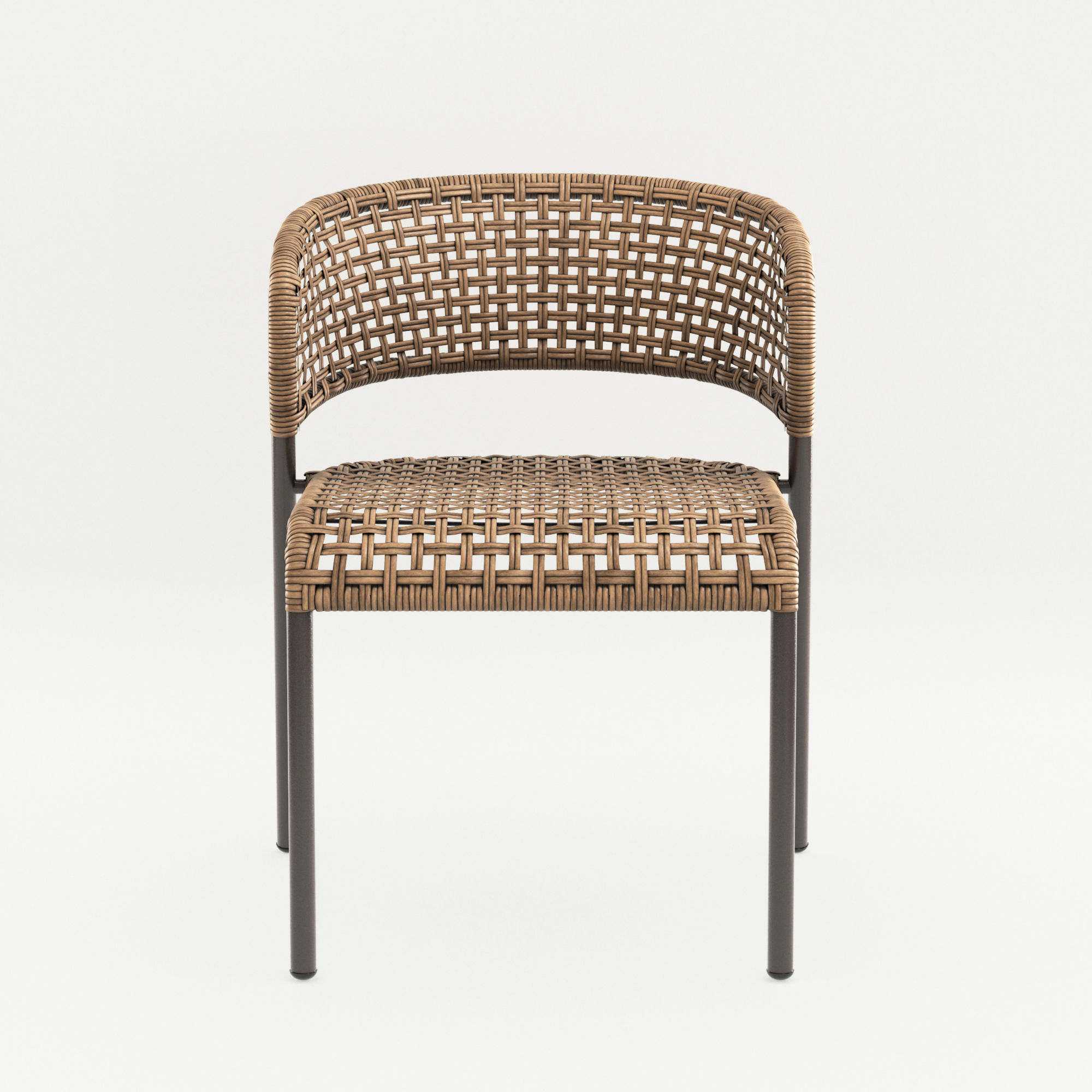 Natural Rattan Chair 3D model_1