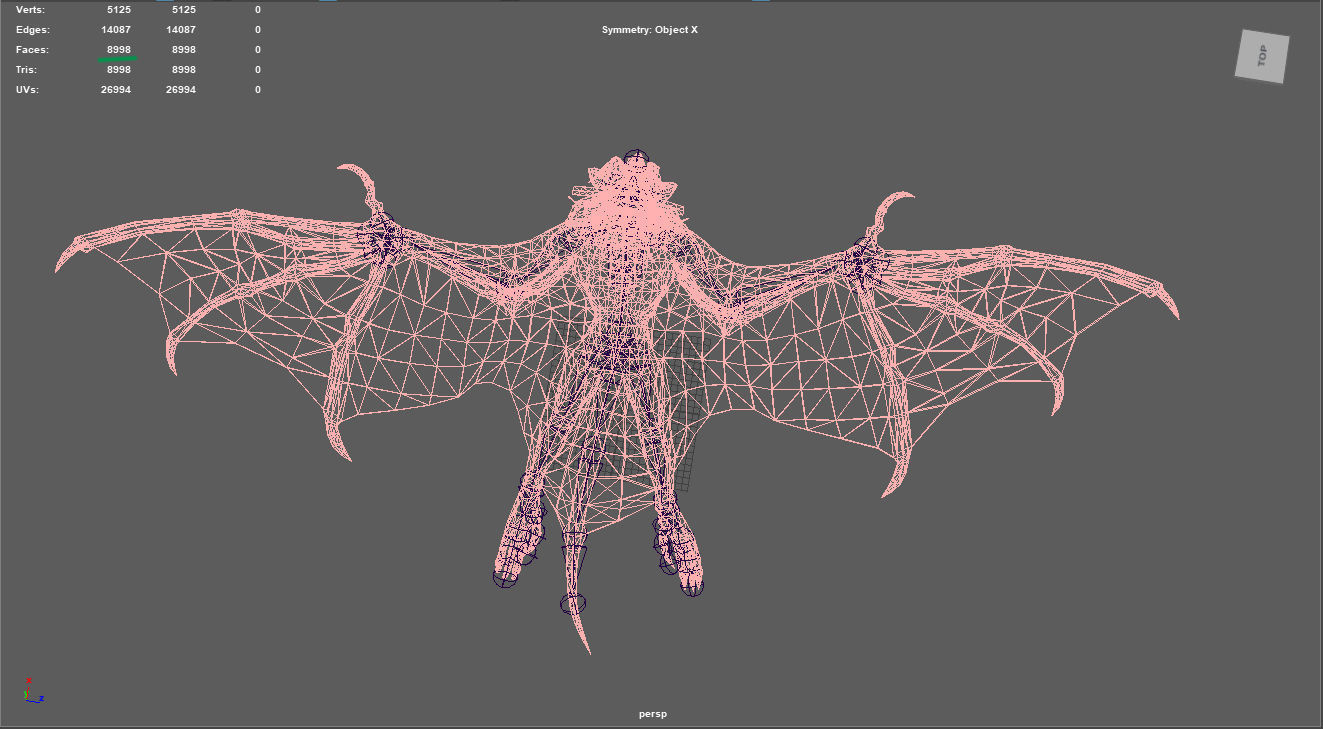 Low Poly Bat 3D Animal-Ready for Games-10 Animations Low-poly 3D model_8