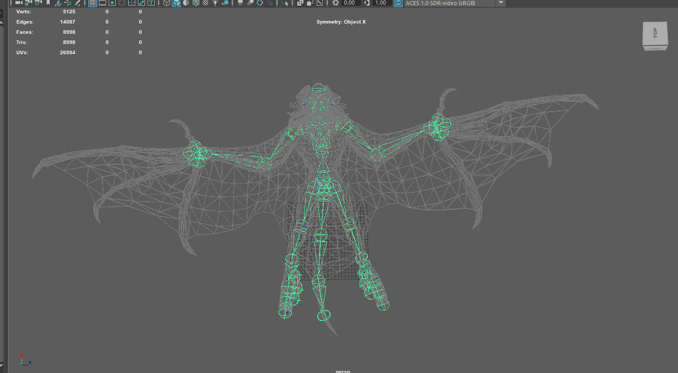 Low Poly Bat 3D Animal-Ready for Games-10 Animations Low-poly 3D model_9