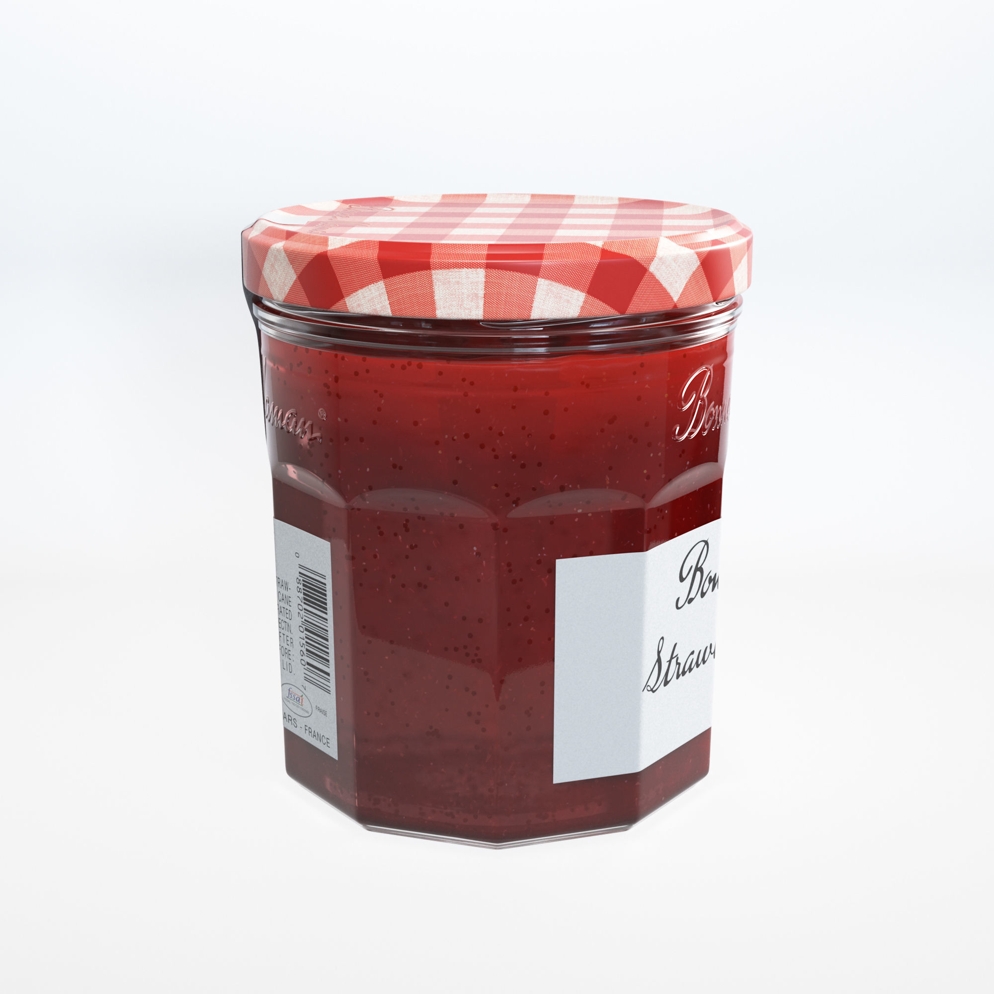 Jam Bottle 3D model_2