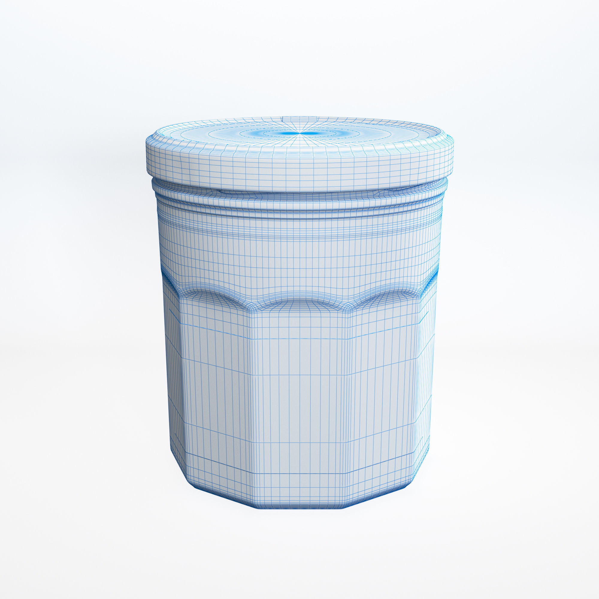 Jam Bottle 3D model_4