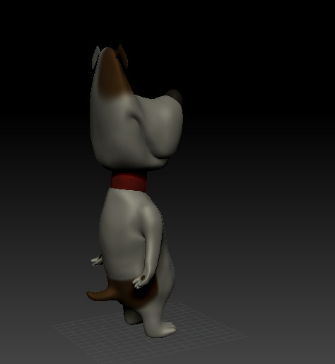 Dog Cartoon  Low-poly 3D model_1