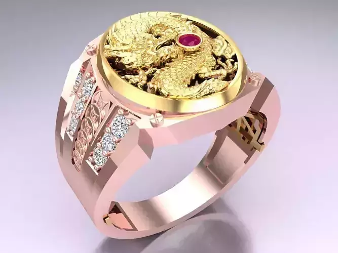 Dragon Ring - Mens Ring - N2349