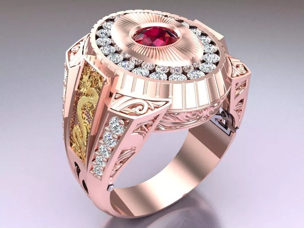 Dragon Ring - Patterns Ring - N1109 3D print model