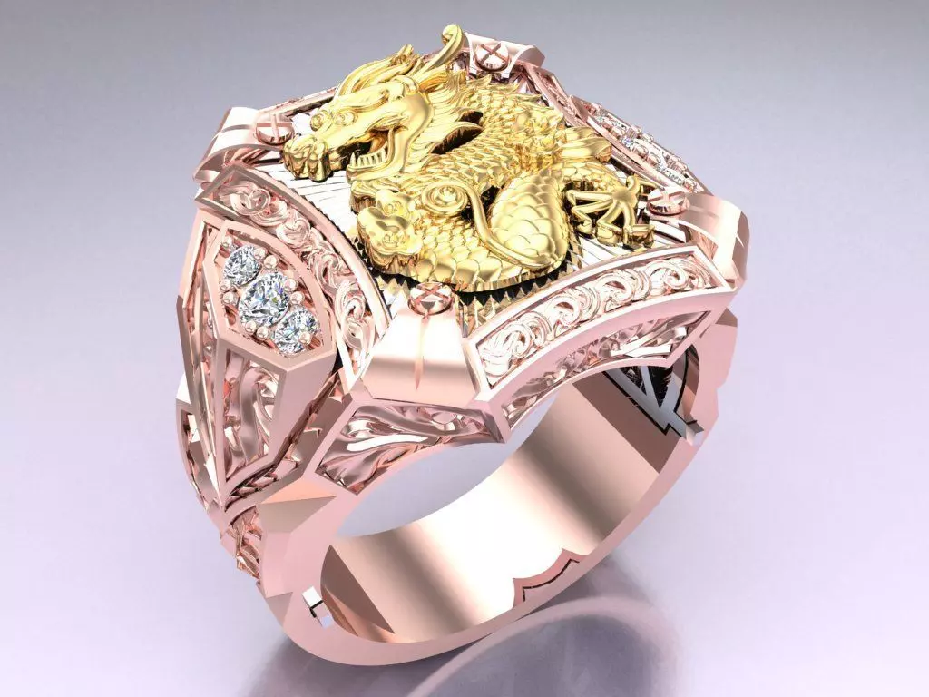Dragon Ring - Patterns Ring - N1054 3D print model