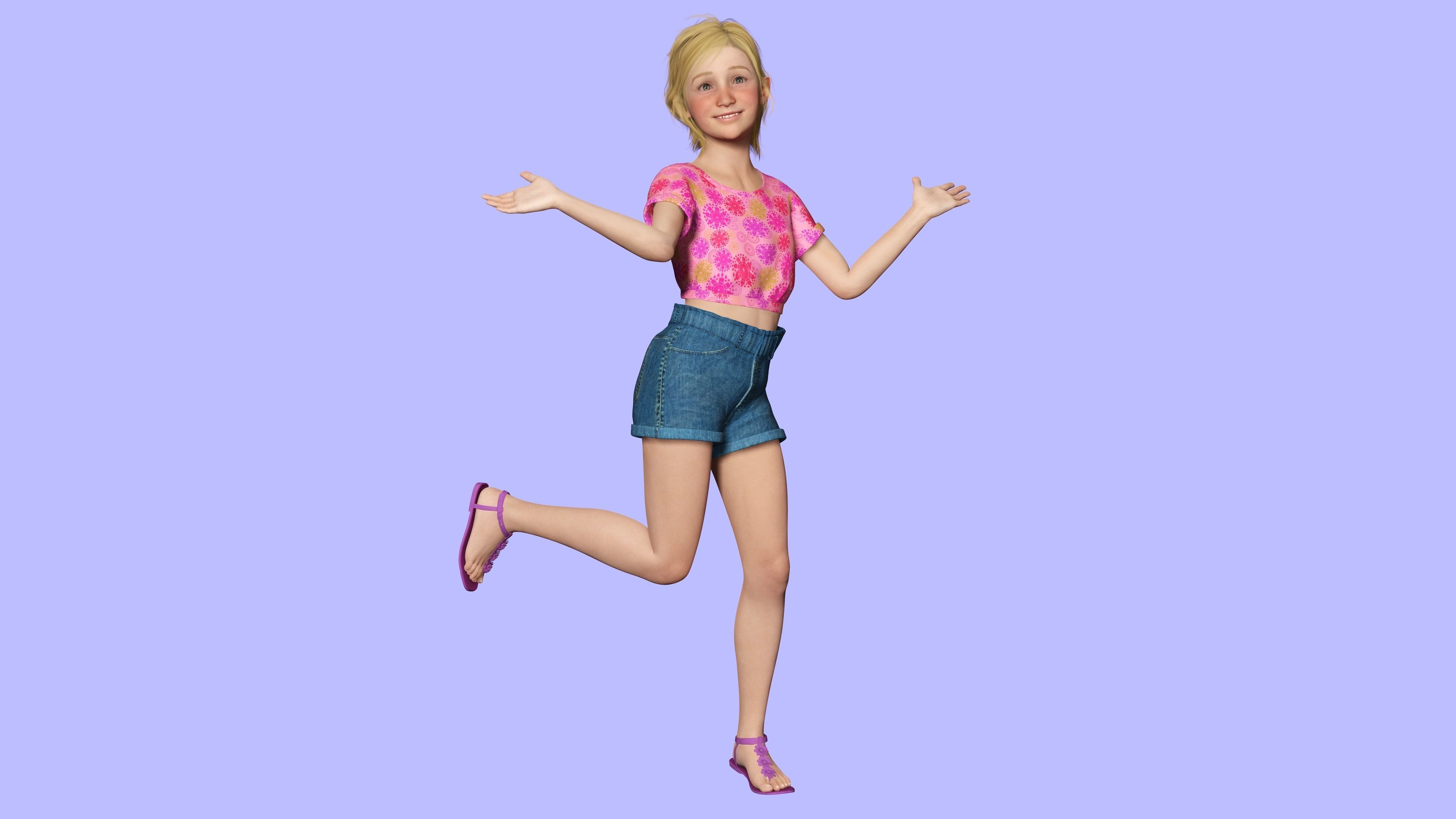 Emily - Enchanting Dream Low-poly 3D model_4