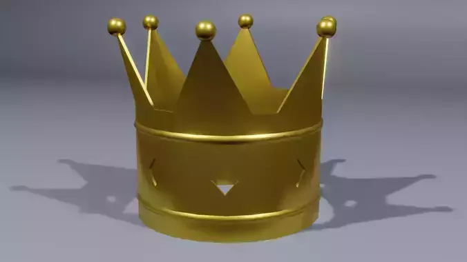 Low Poly Crown Free low-poly 3D model