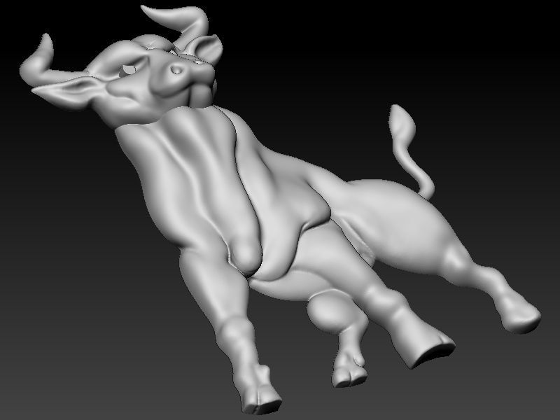 Bull Pendant 3D print model_2