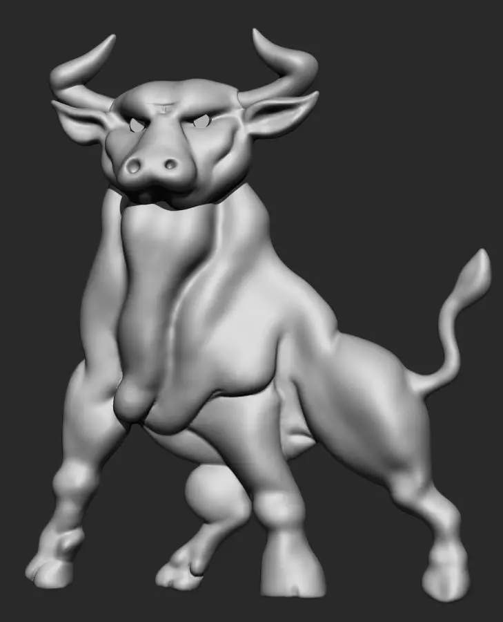 Bull Pendant 3D print model_0