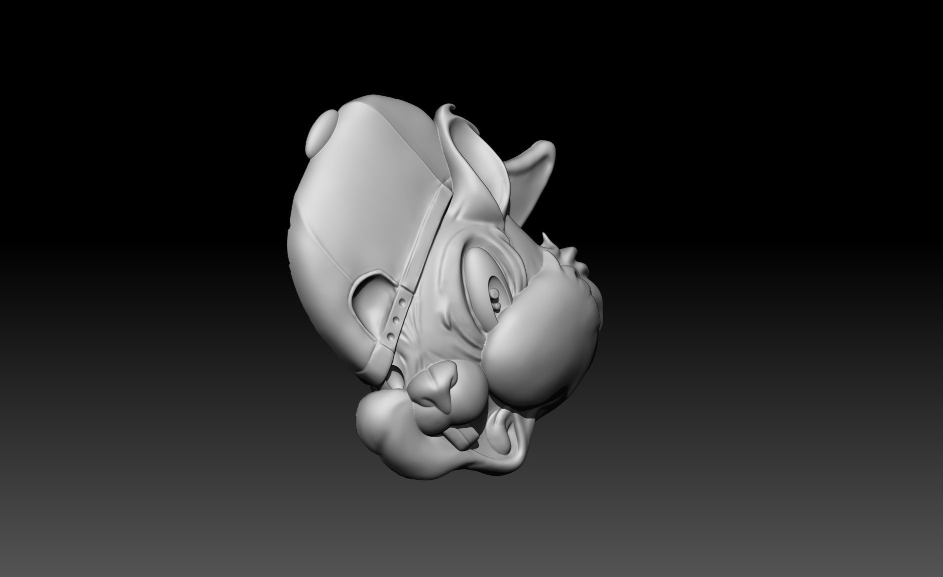 Cap Bunny  3D print model_3