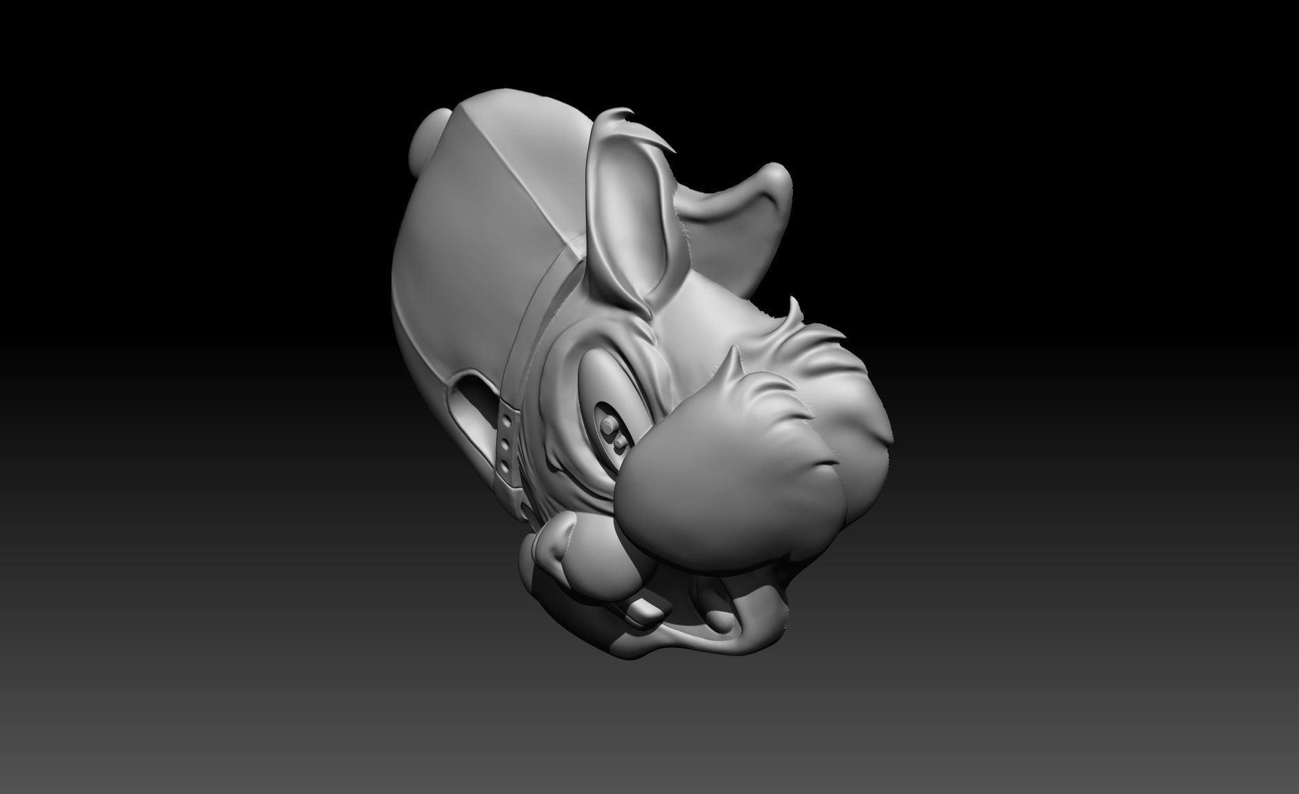 Cap Bunny  3D print model_4