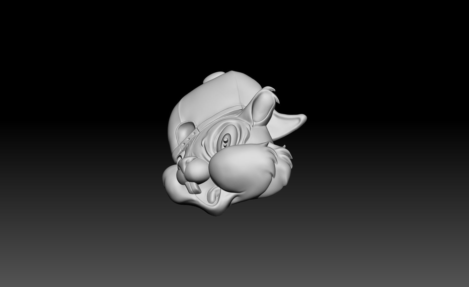 Cap Bunny  3D print model_1