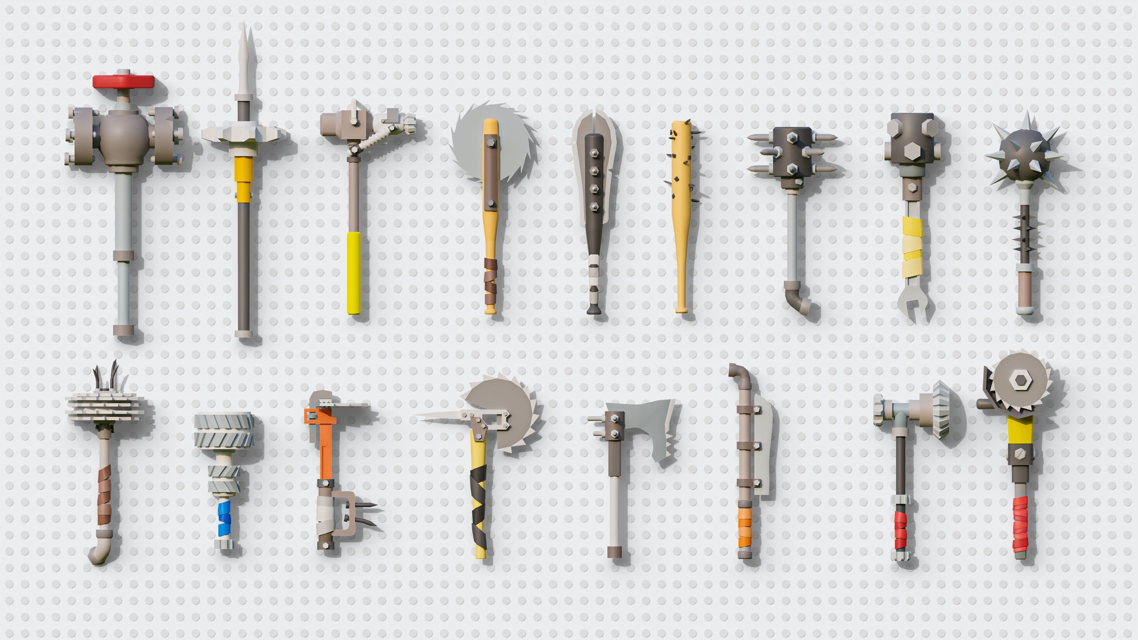 Cold Weapons Low-poly 3D model_10