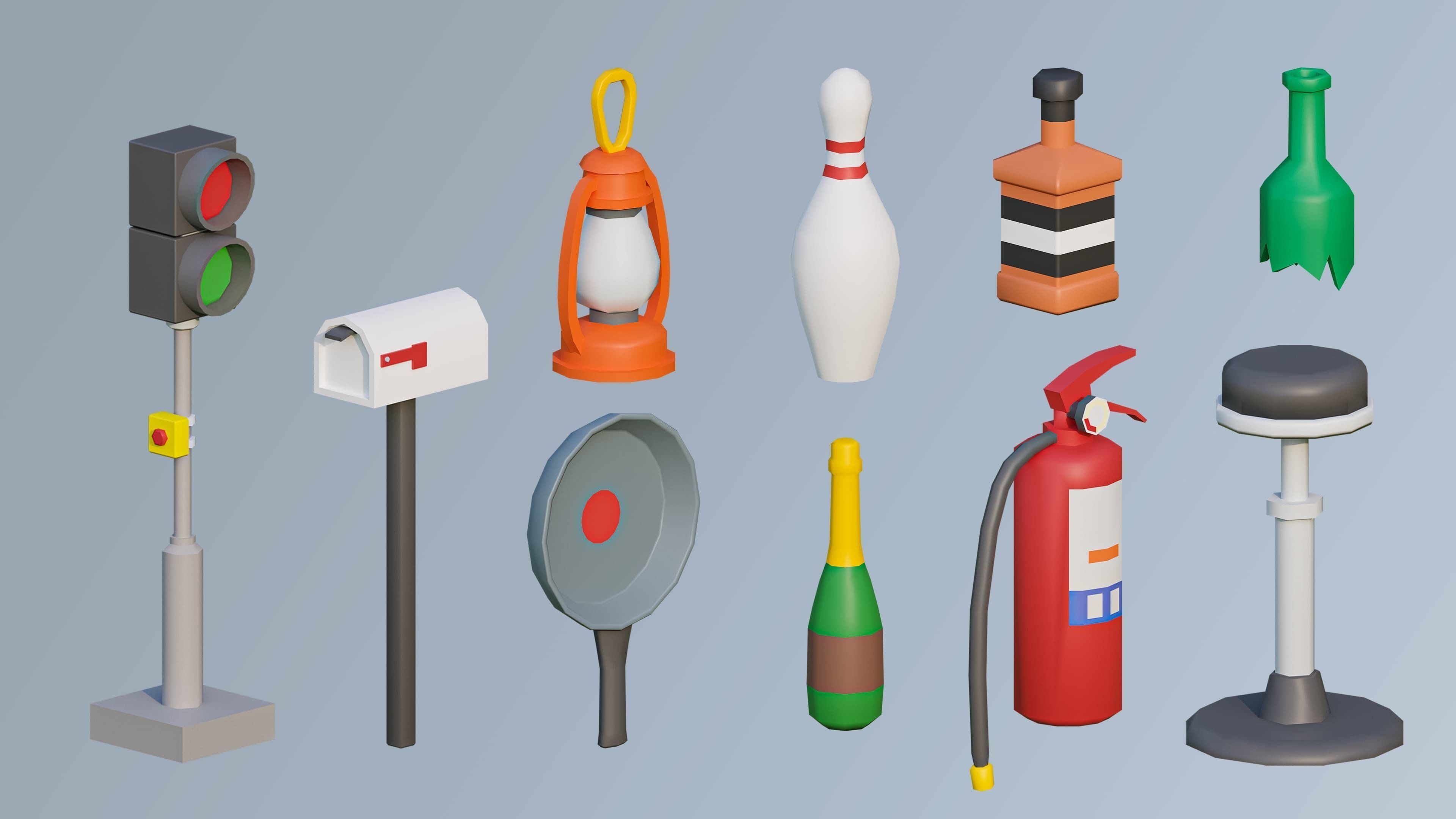 Cold Weapons Low-poly 3D model_13