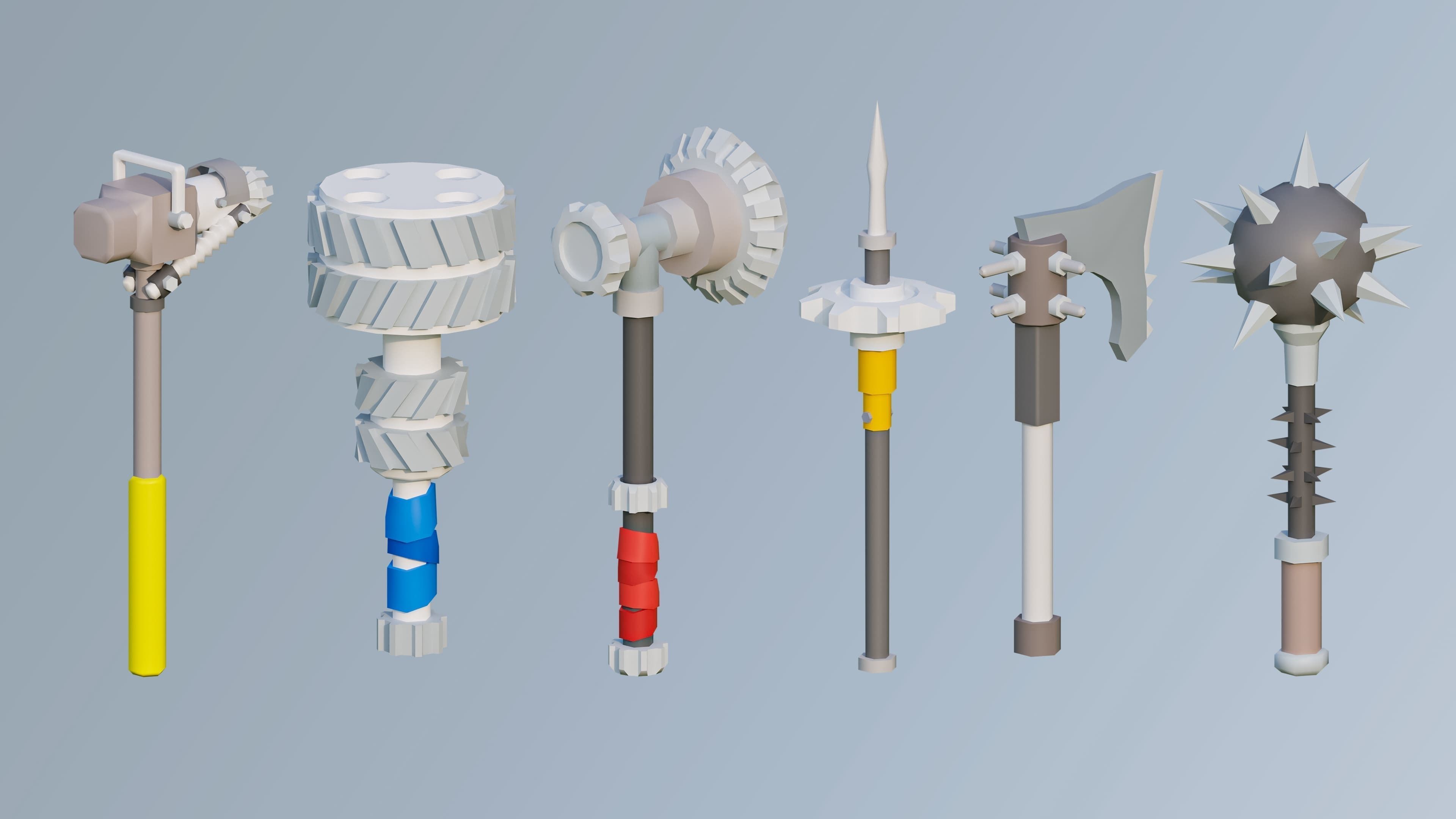 Cold Weapons Low-poly 3D model_24