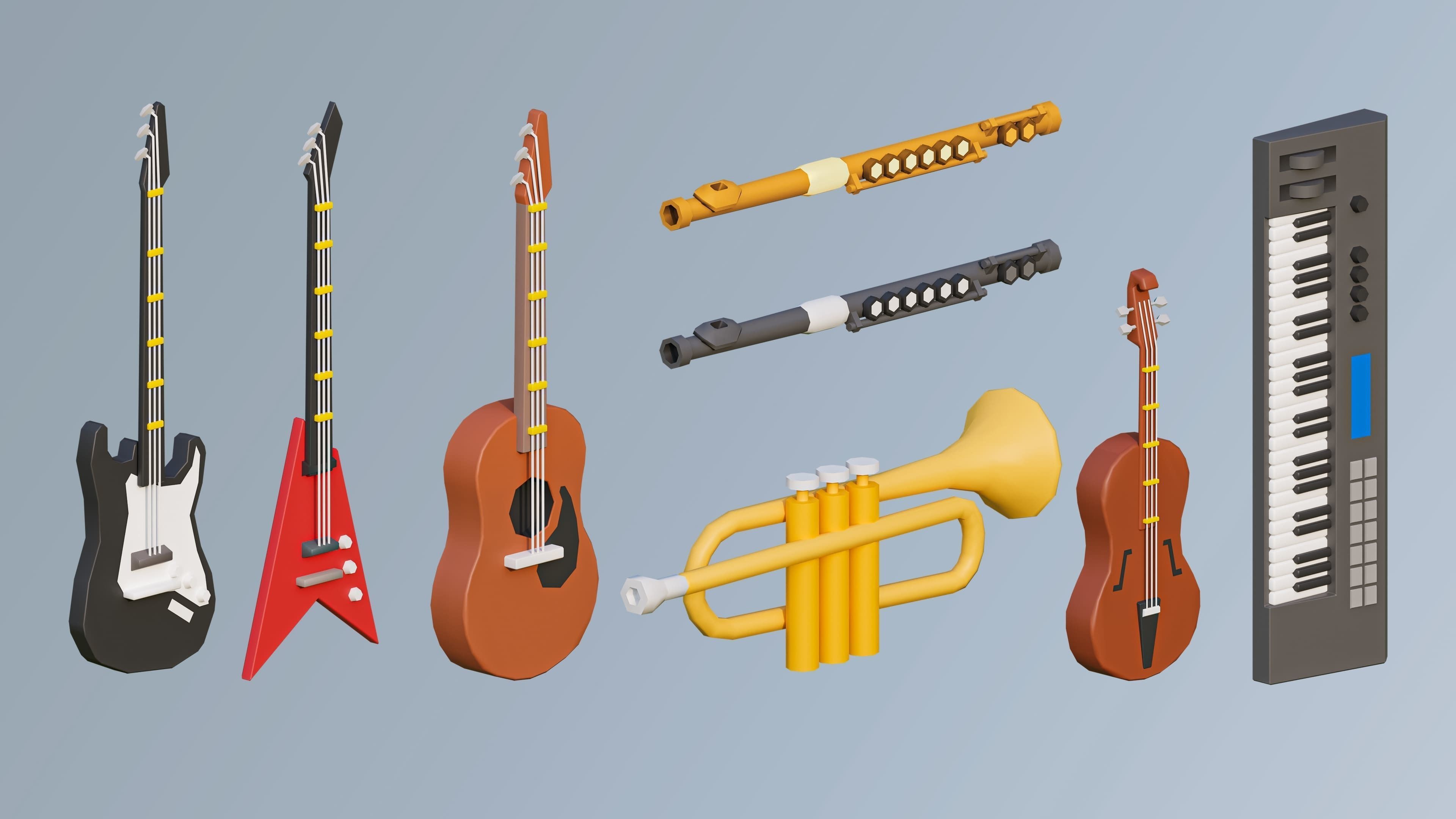 Cold Weapons Low-poly 3D model_15