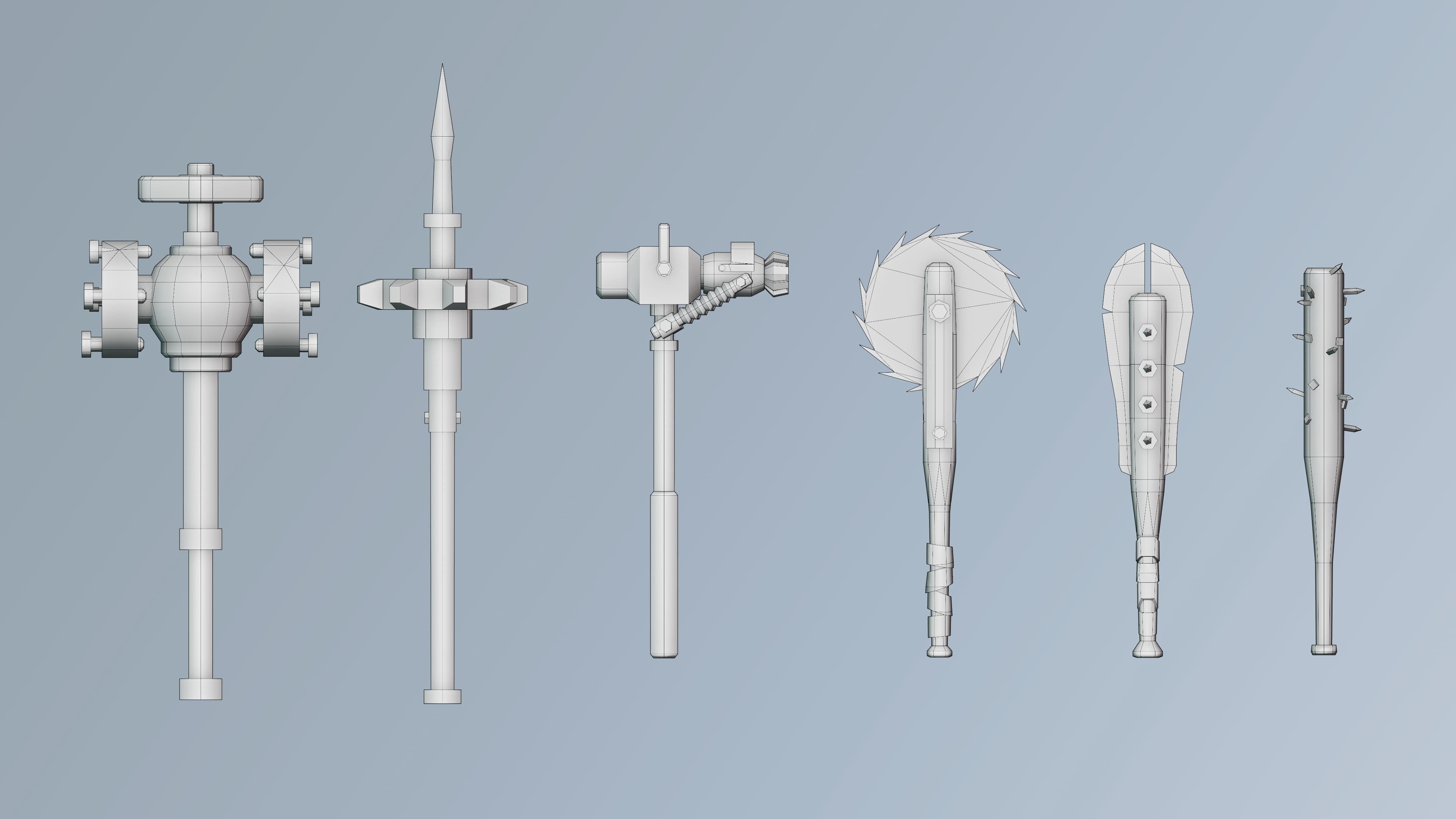Cold Weapons Low-poly 3D model_28
