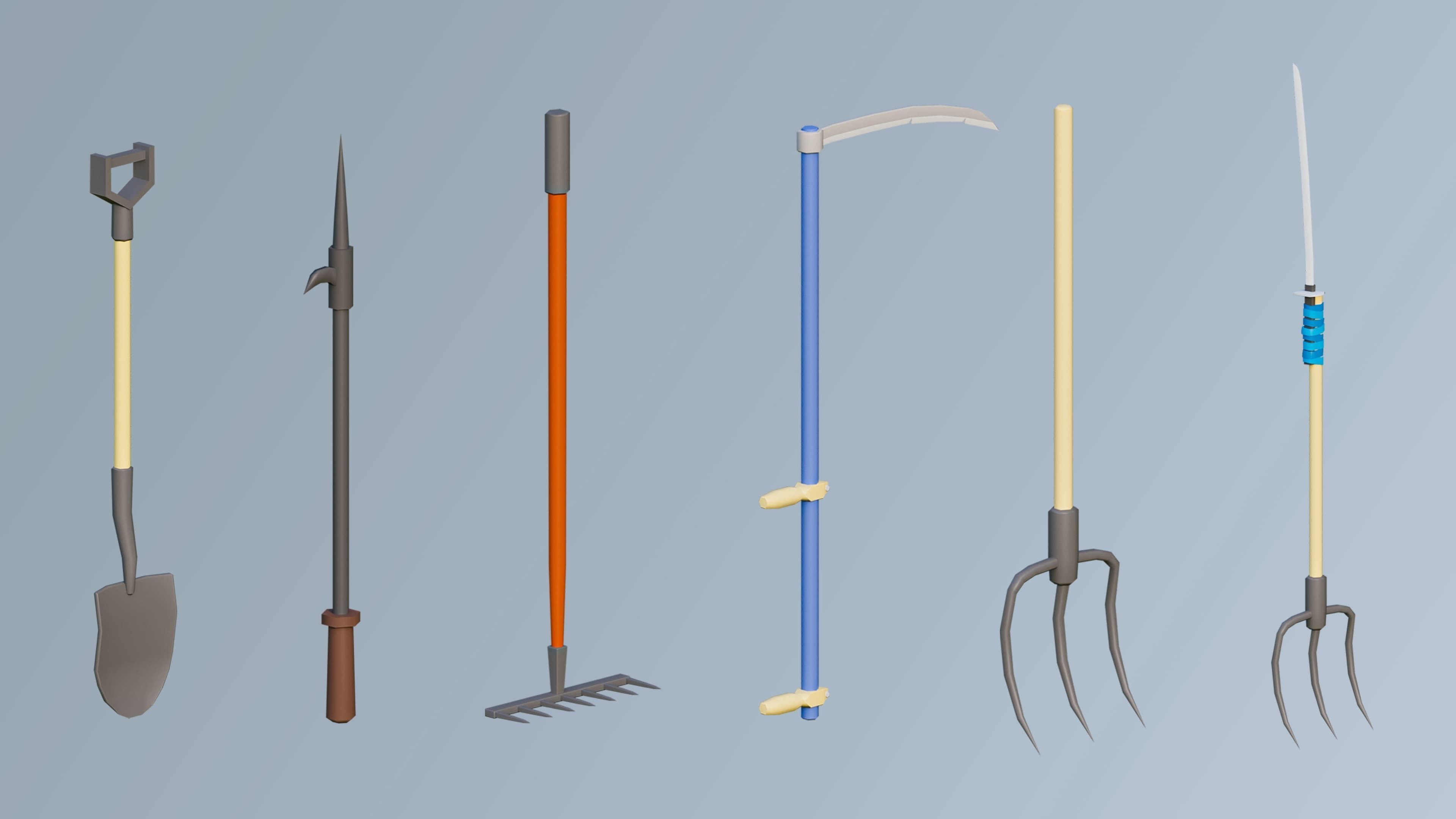 Cold Weapons Low-poly 3D model_21