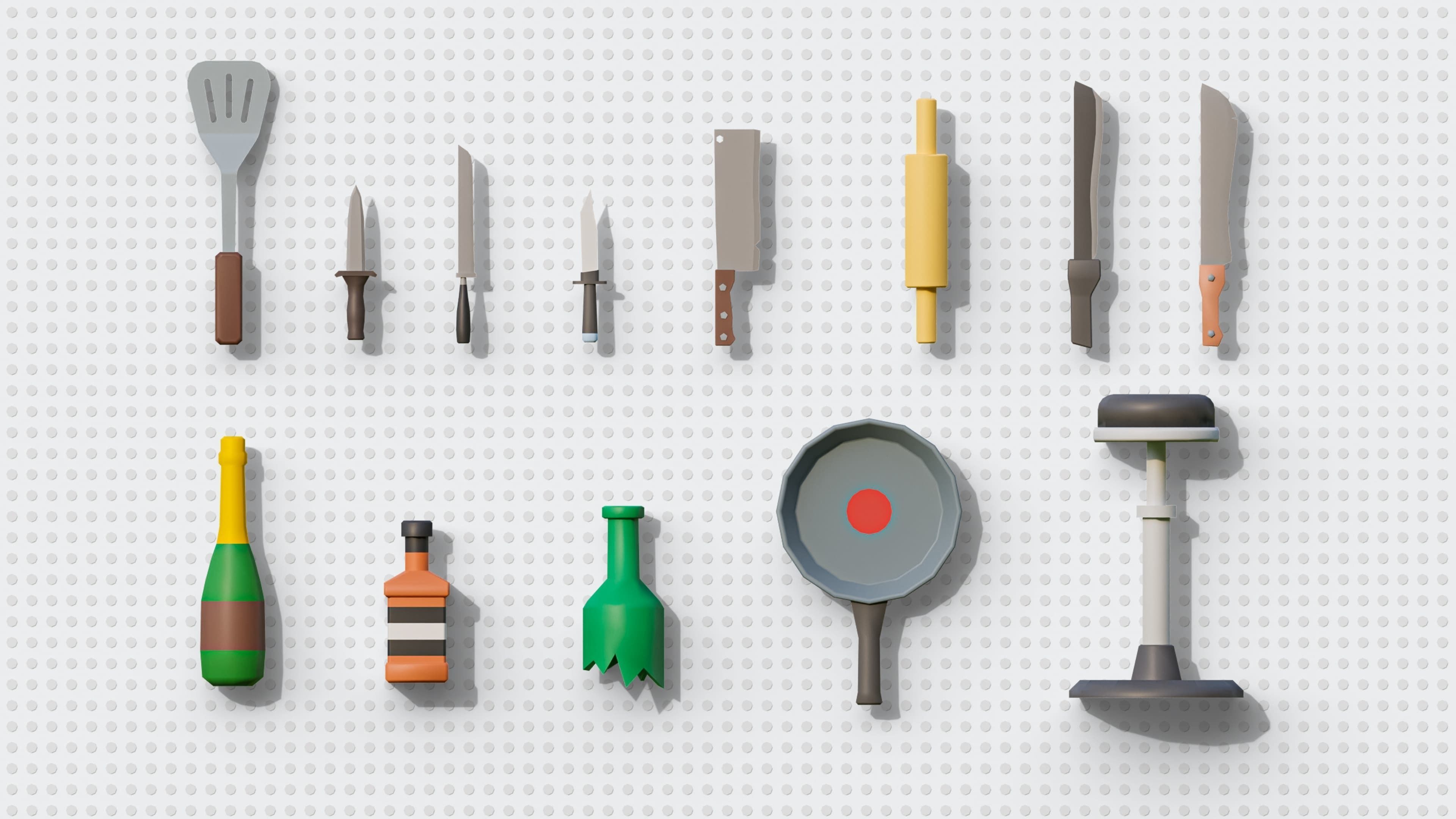 Cold Weapons Low-poly 3D model_5