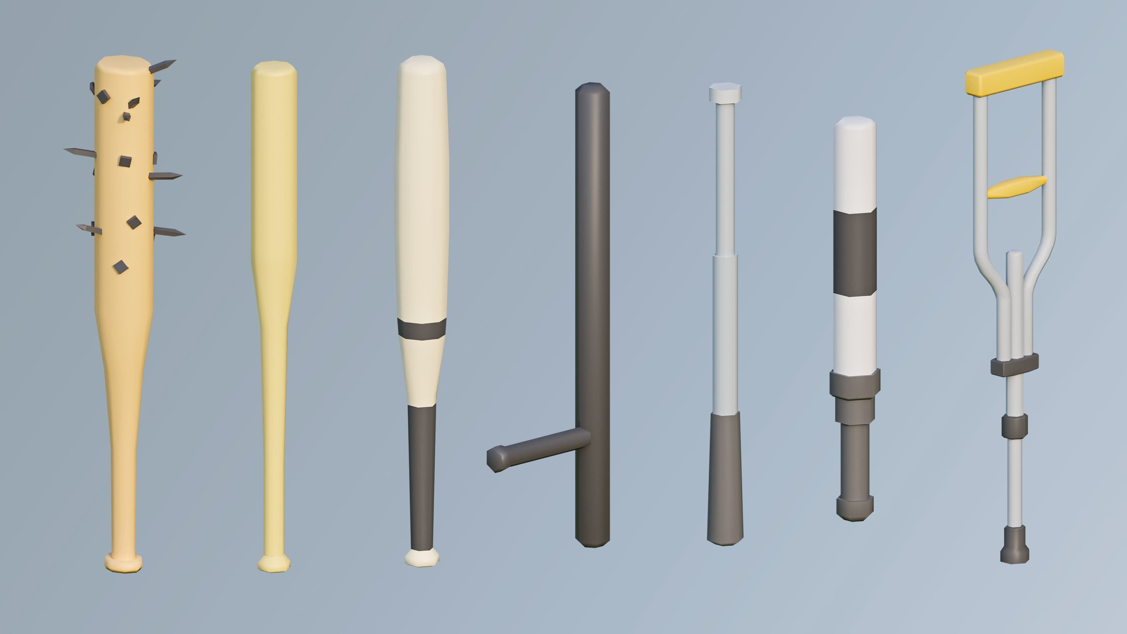 Cold Weapons Low-poly 3D model_18