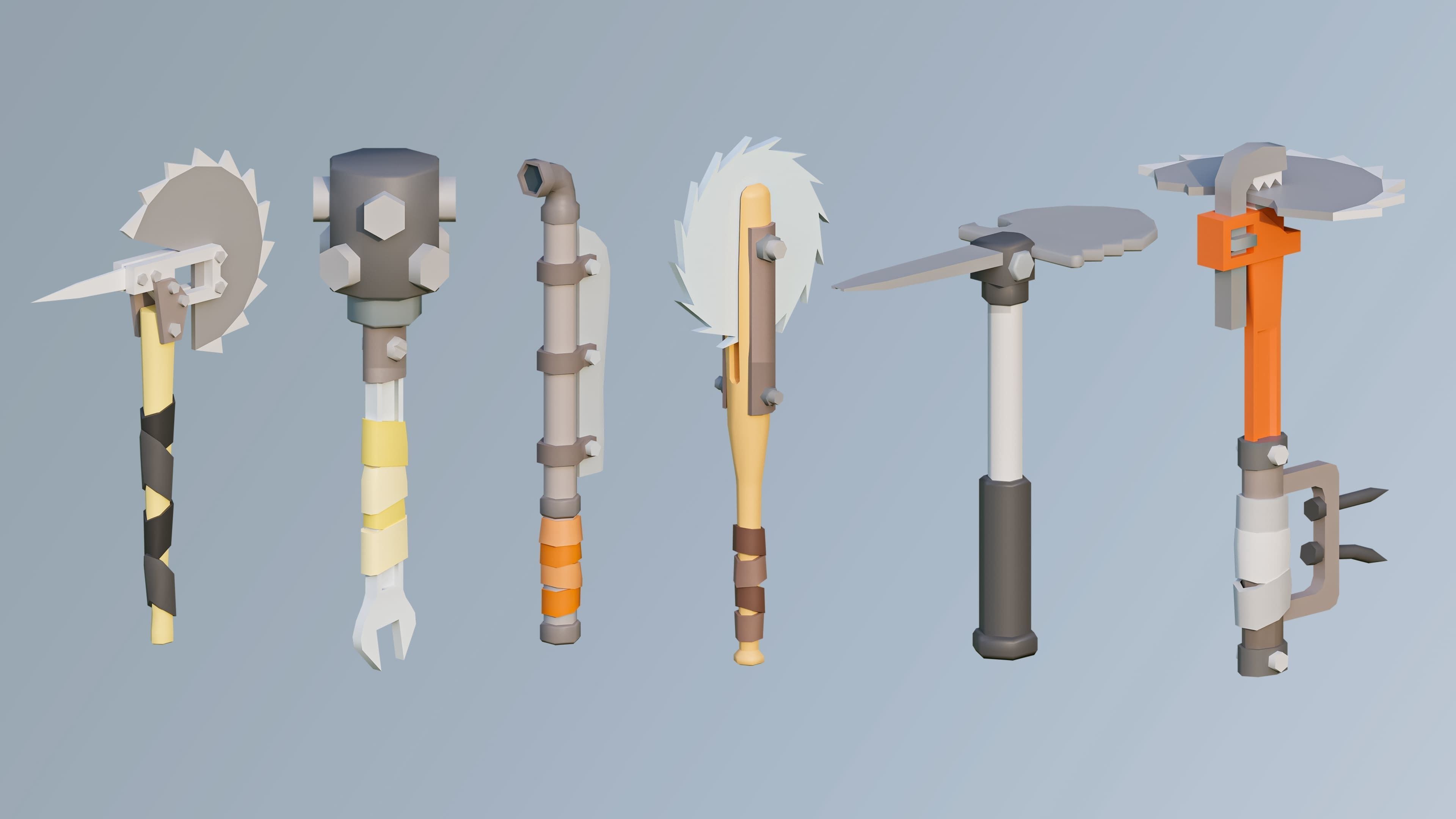 Cold Weapons Low-poly 3D model_23