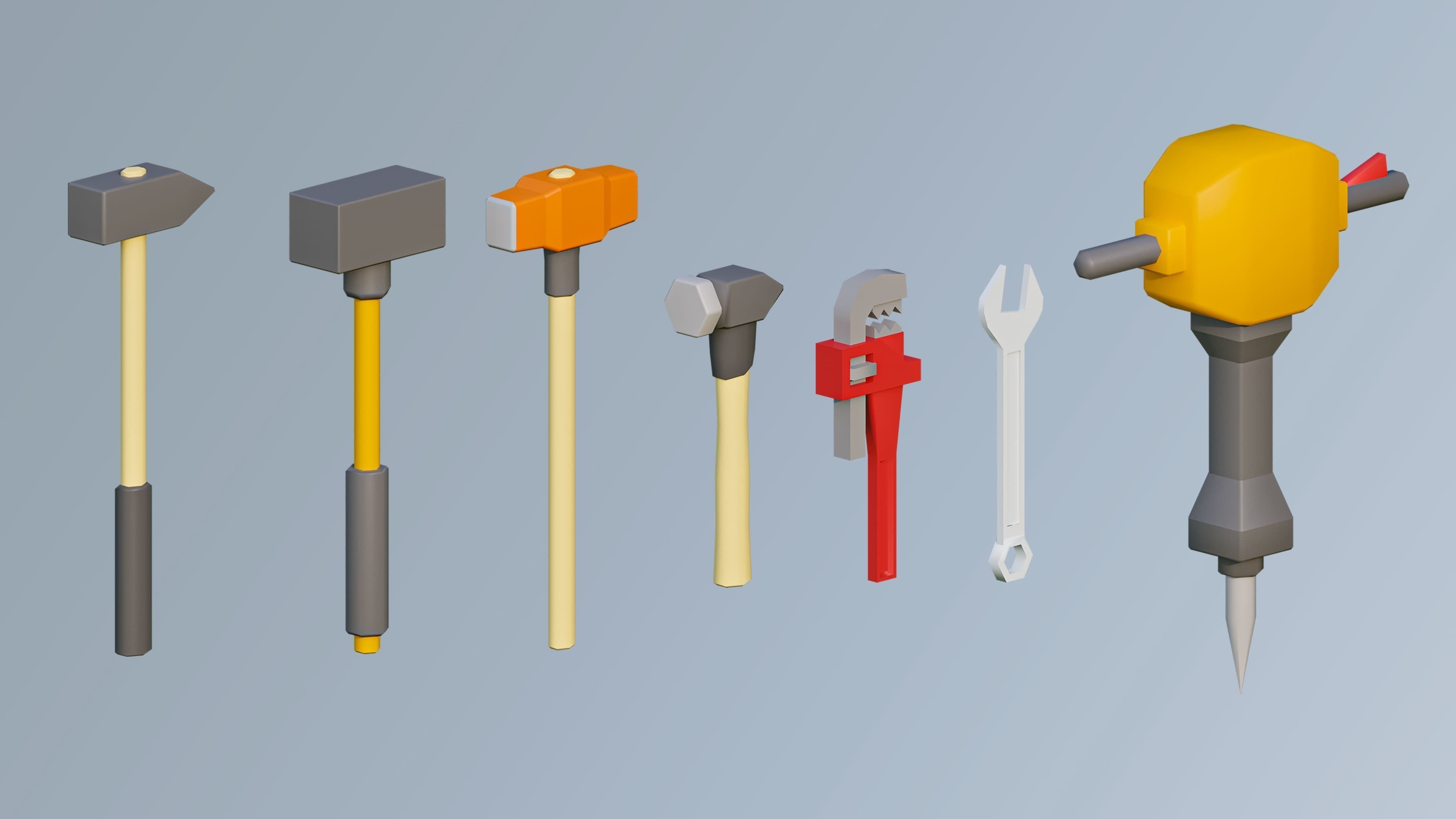 Cold Weapons Low-poly 3D model_22