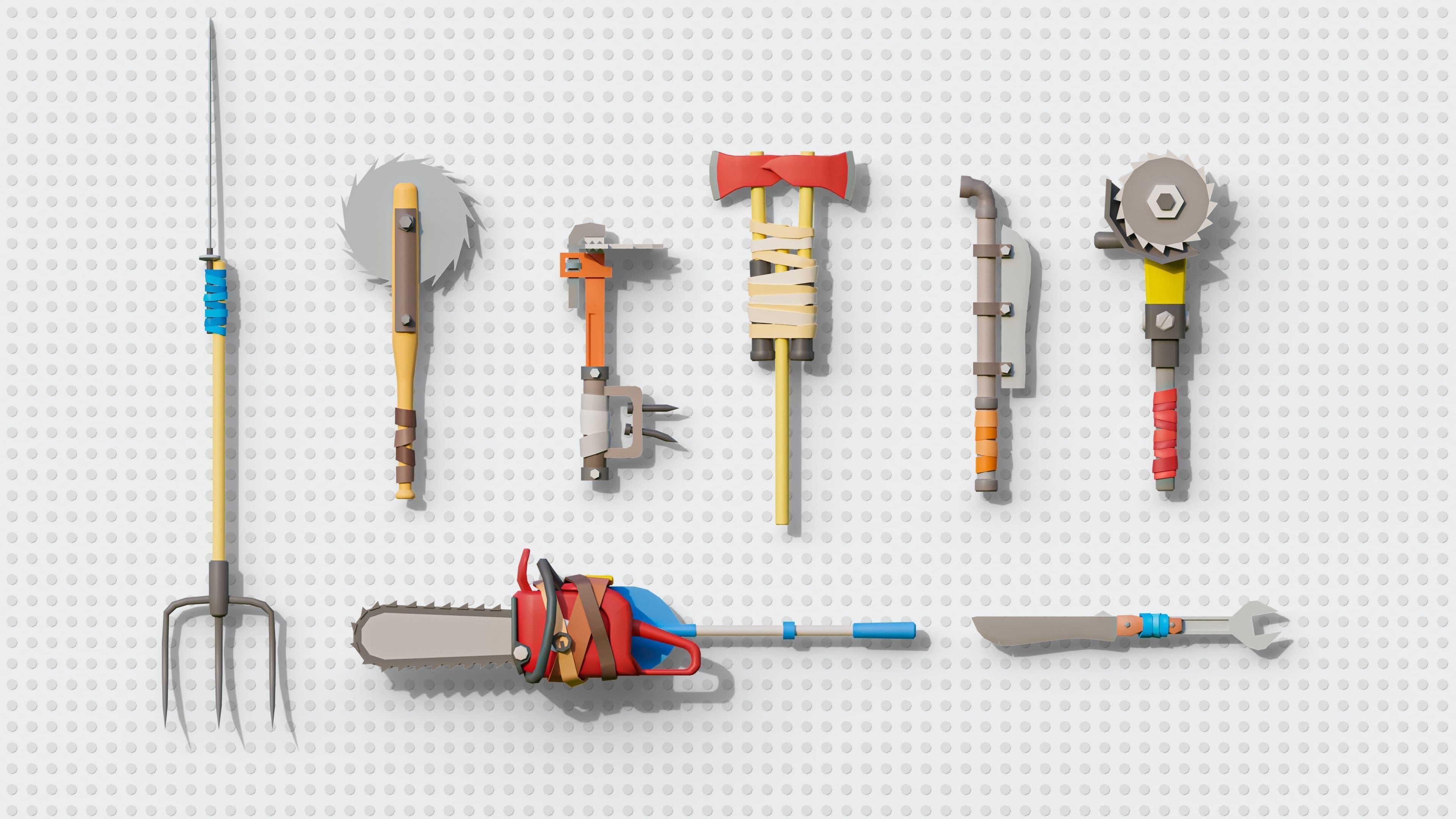 Cold Weapons Low-poly 3D model_11