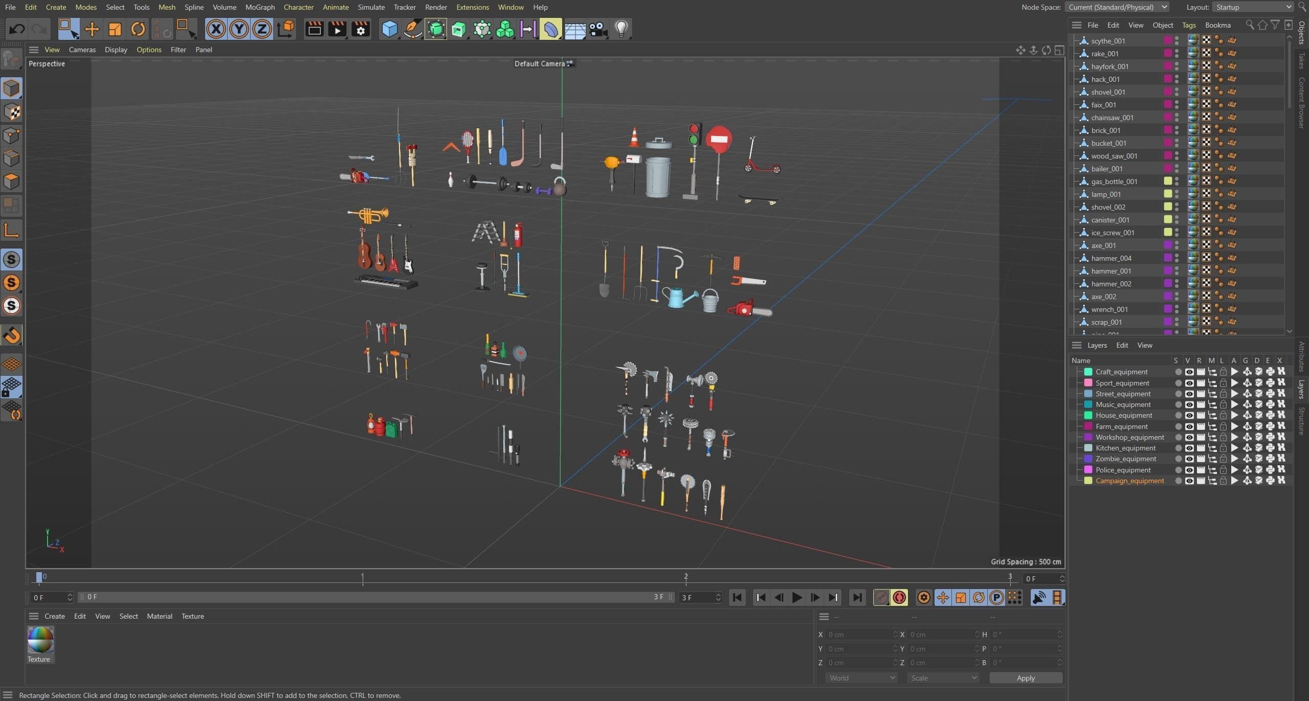 Cold Weapons Low-poly 3D model_29