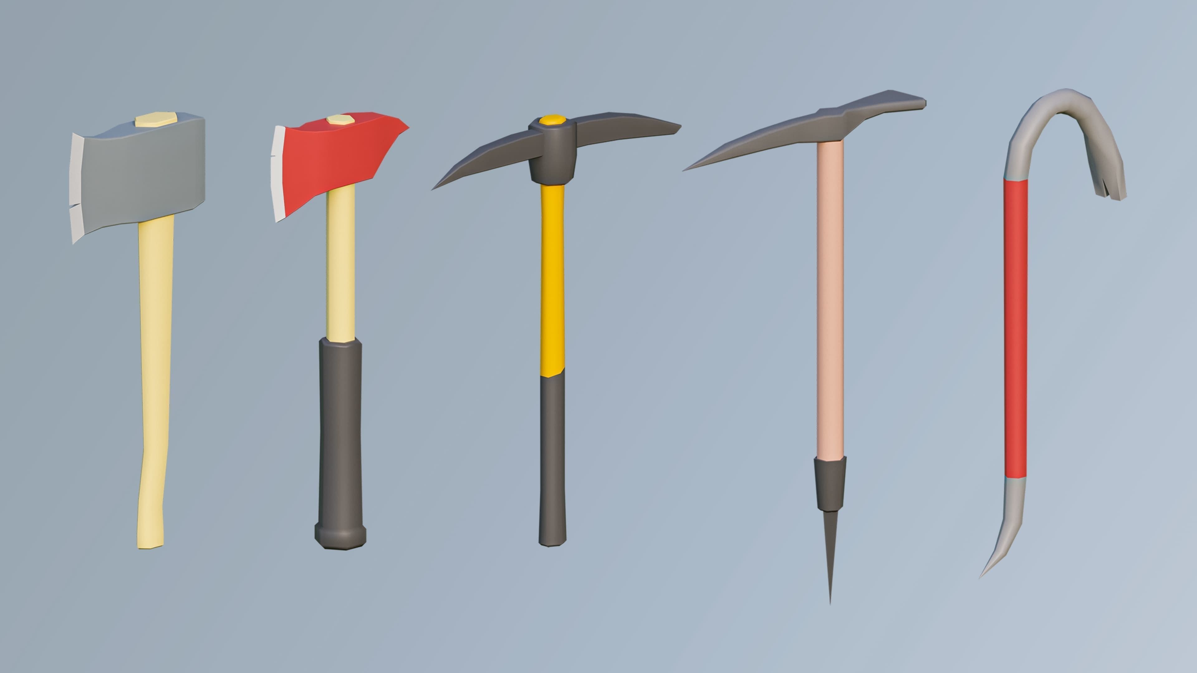 Cold Weapons Low-poly 3D model_17