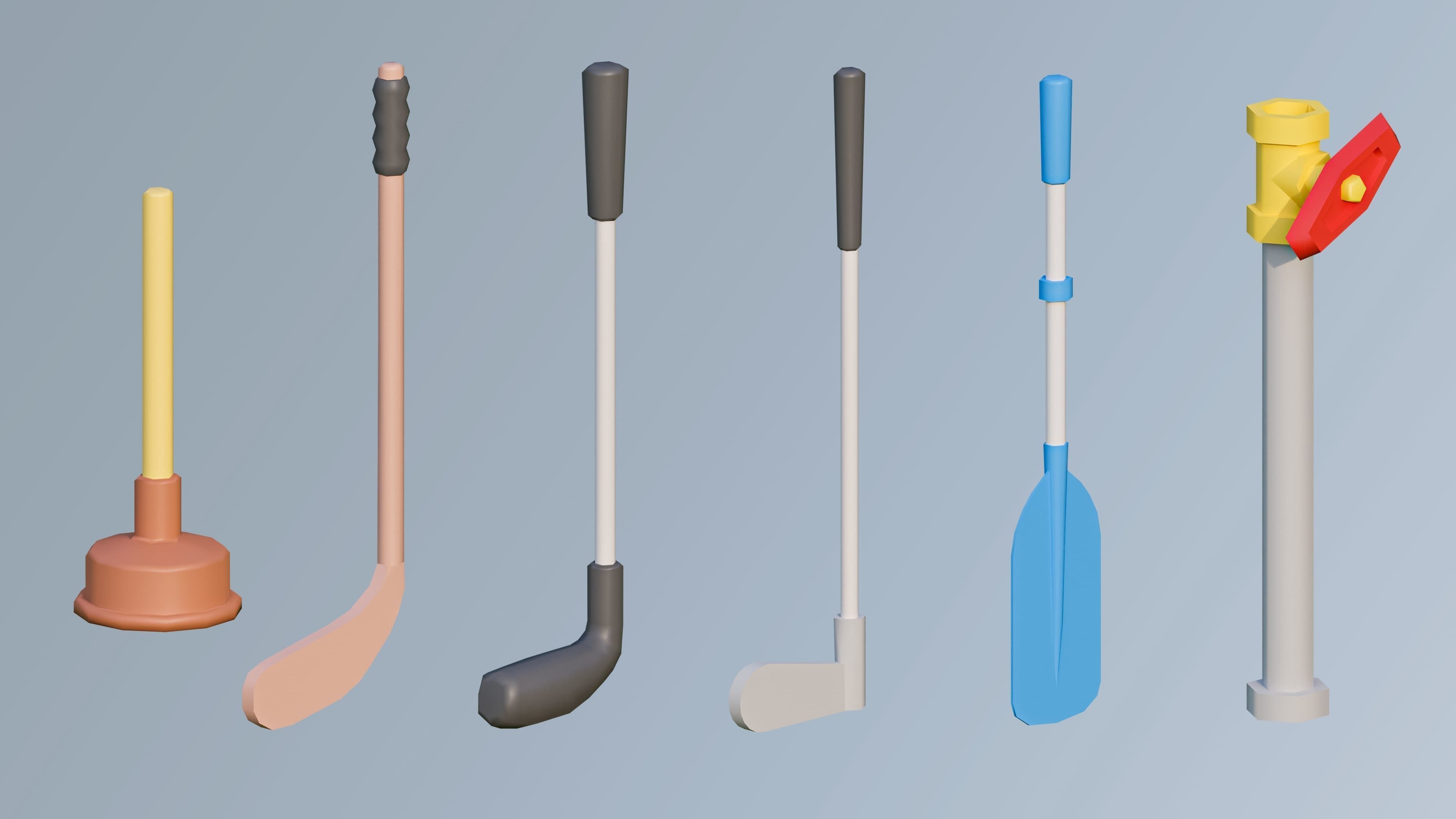 Cold Weapons Low-poly 3D model_19