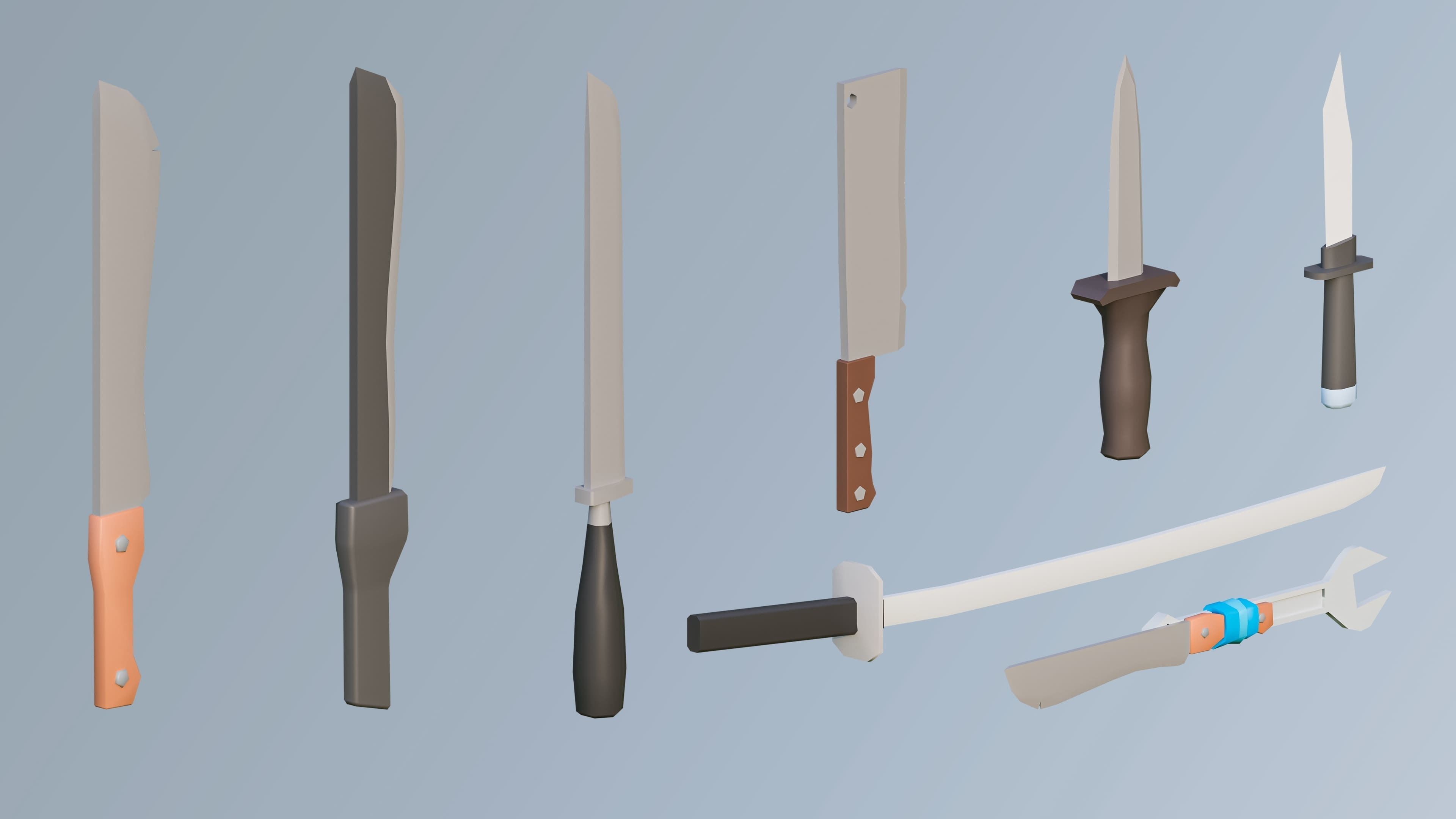 Cold Weapons Low-poly 3D model_20