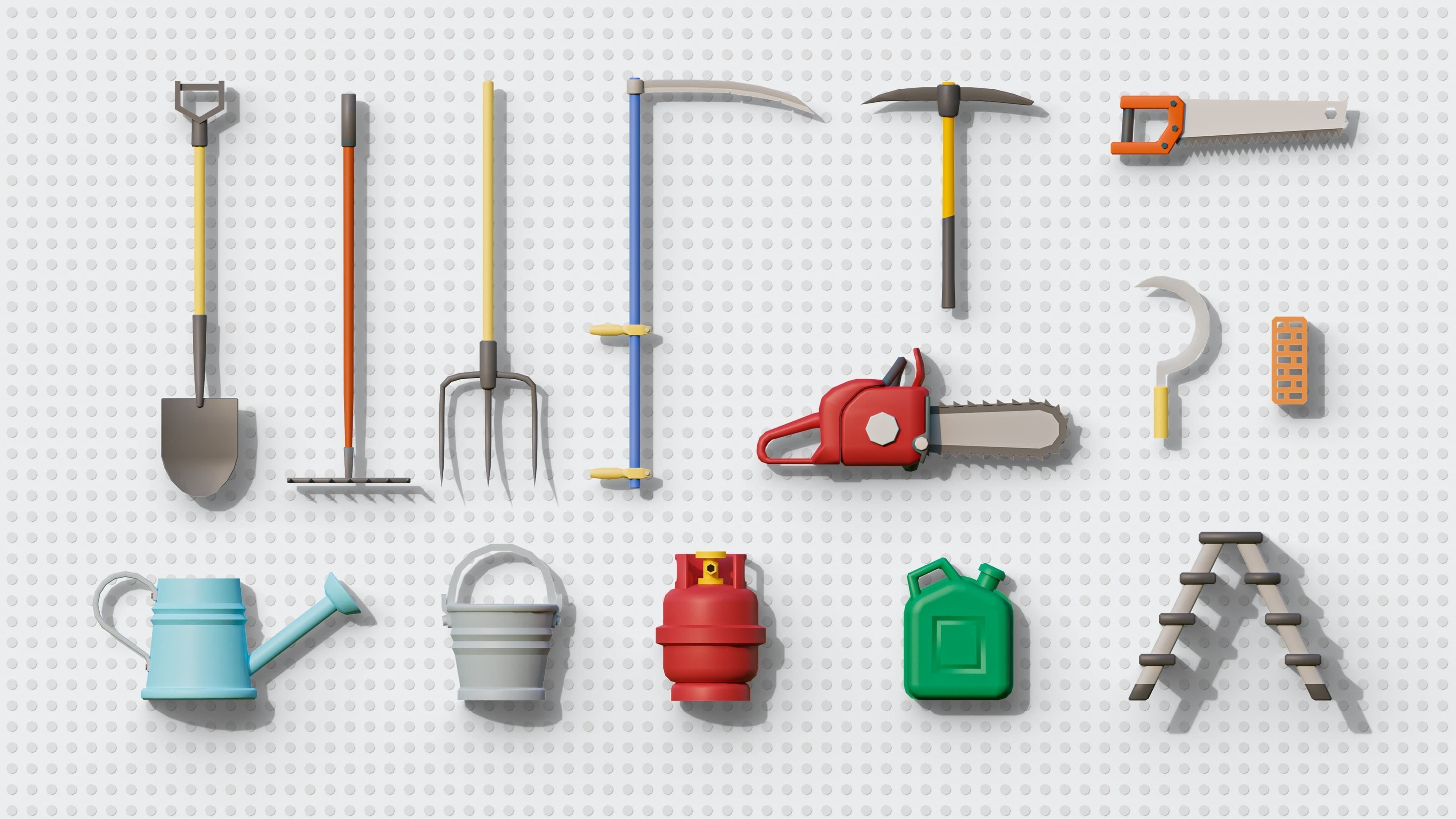 Cold Weapons Low-poly 3D model_2