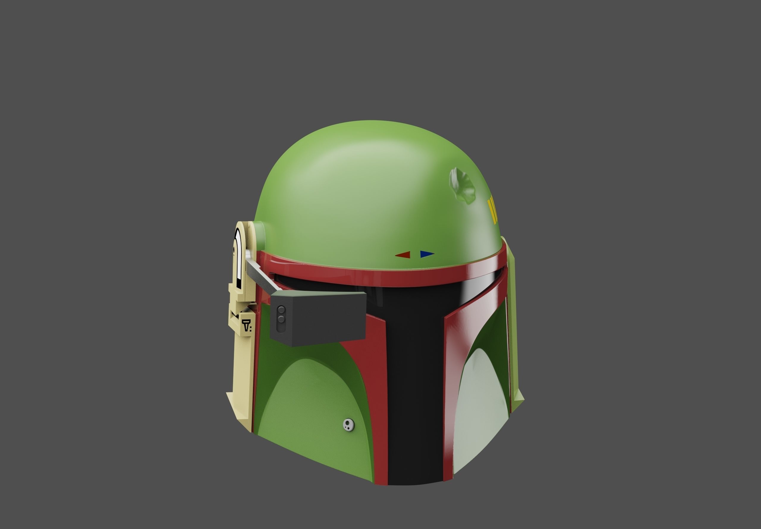 Boba Fett Helmet 3D Print Files STL - The Book Of Boba Fett 3D print model_1