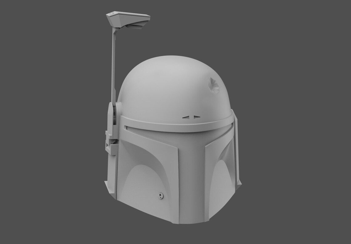 Boba Fett Helmet 3D Print Files STL - The Book Of Boba Fett 3D print model_5