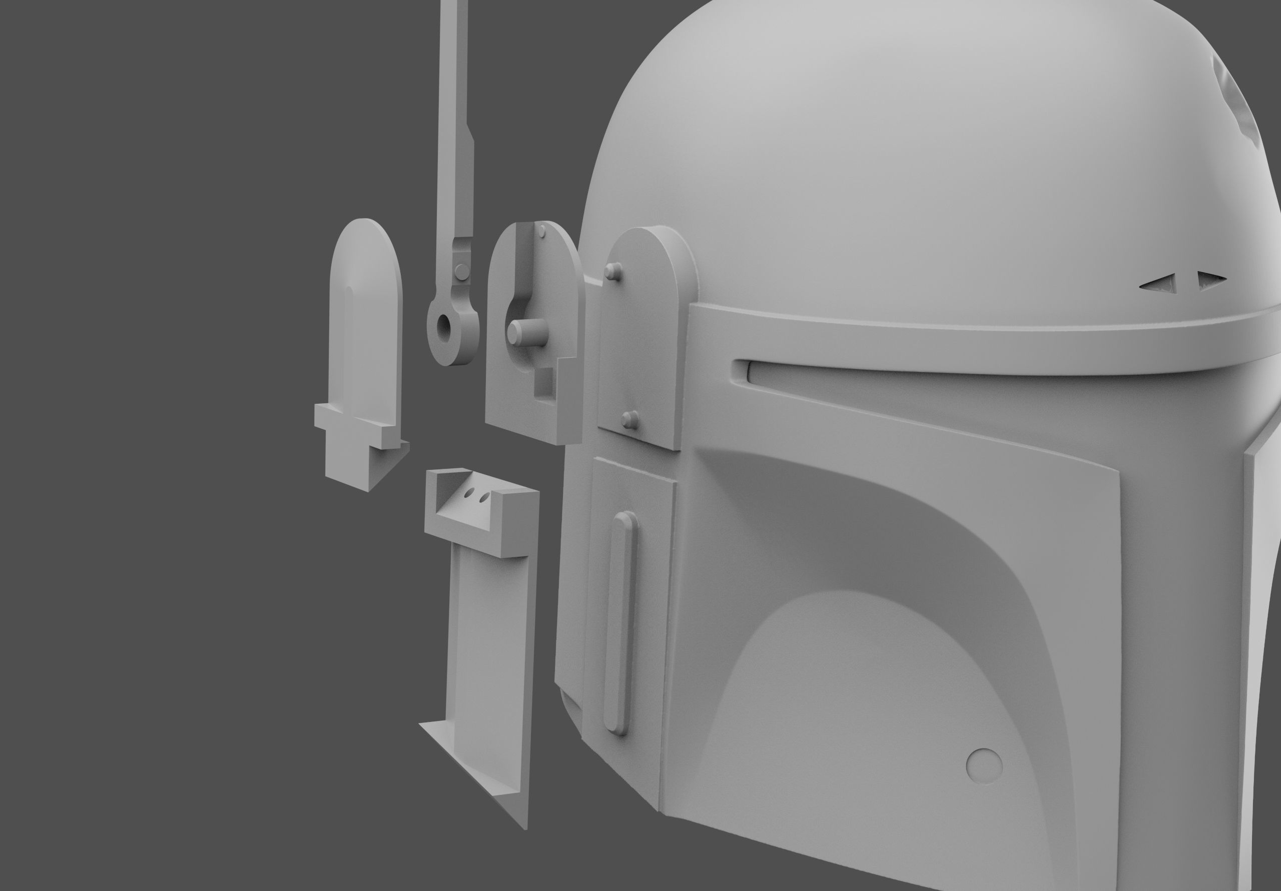 Boba Fett Helmet 3D Print Files STL - The Book Of Boba Fett 3D print model_4