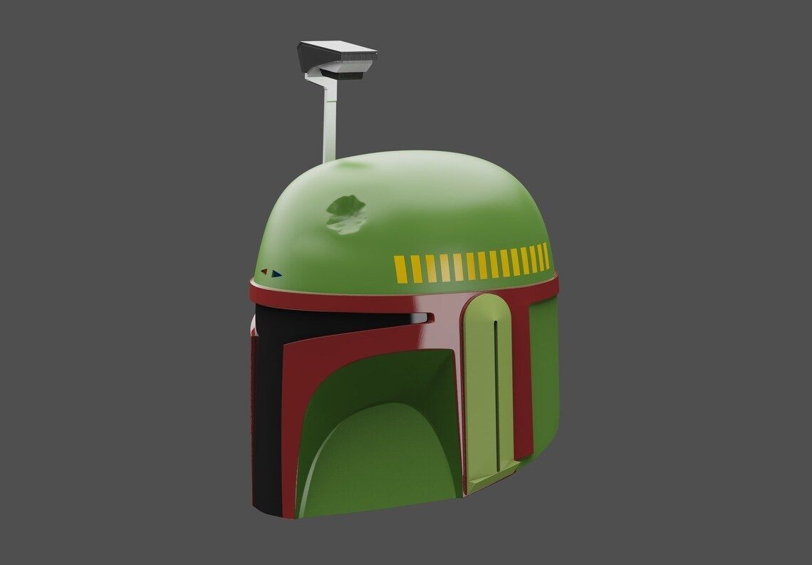 Boba Fett Helmet 3D Print Files STL - The Book Of Boba Fett 3D print model_9