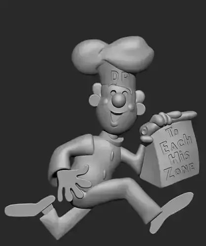 Chef cartoon  3D print model