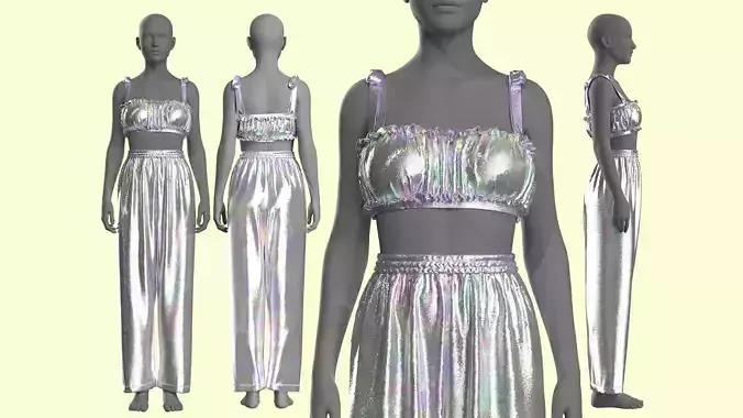 Silky Outfit Fitted to Gen8 Body Mesh