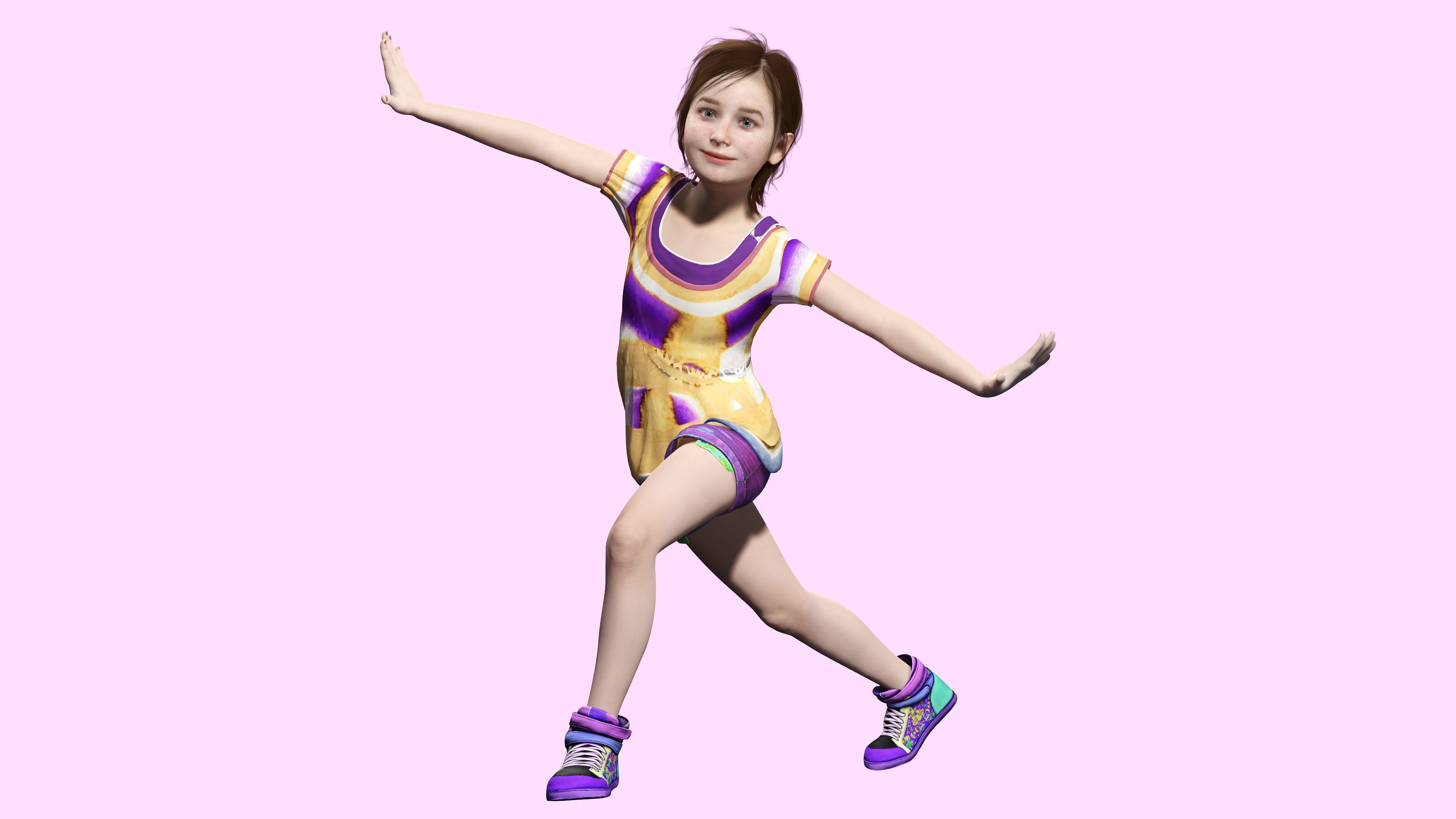 3D model Sophia - little Sunshine VR / AR / low-poly | CGTrader