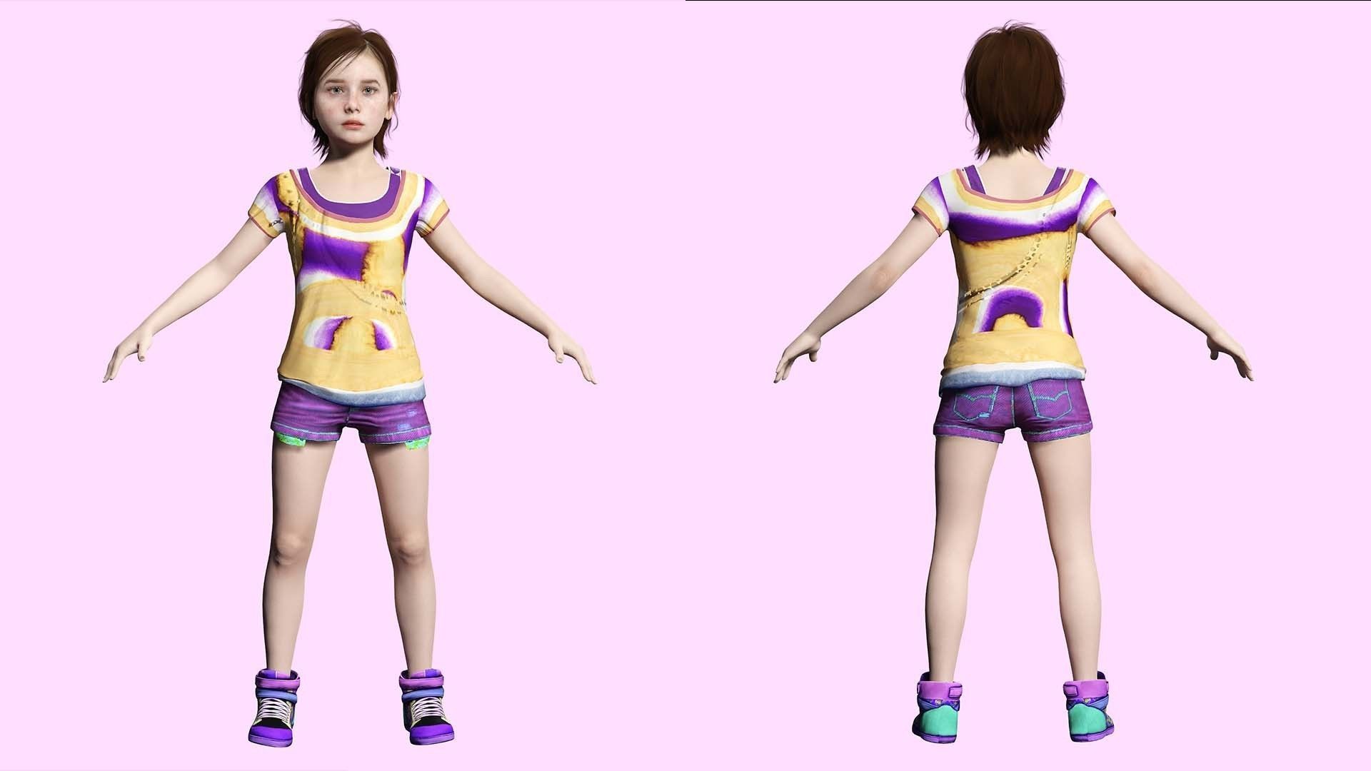 3D model Sophia - little Sunshine VR / AR / low-poly | CGTrader