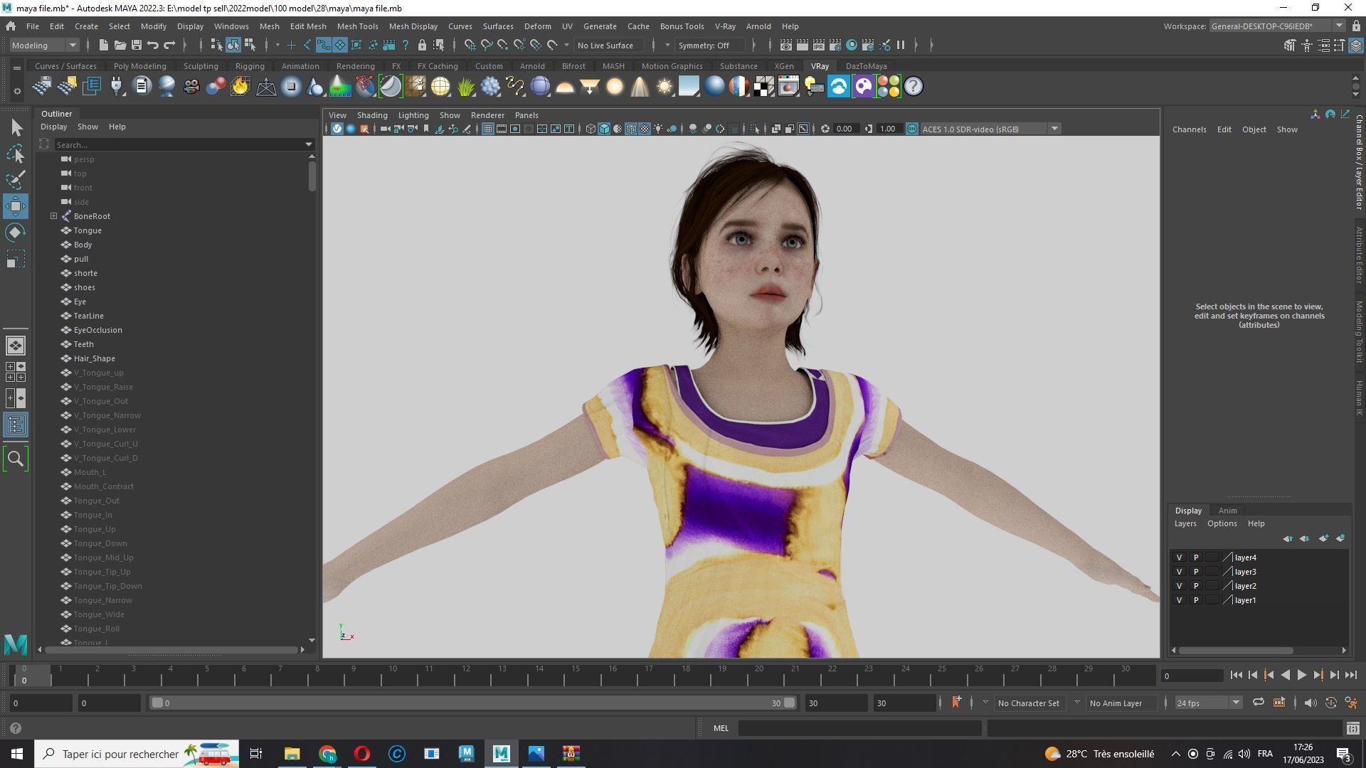 3D model Sophia - little Sunshine VR / AR / low-poly | CGTrader