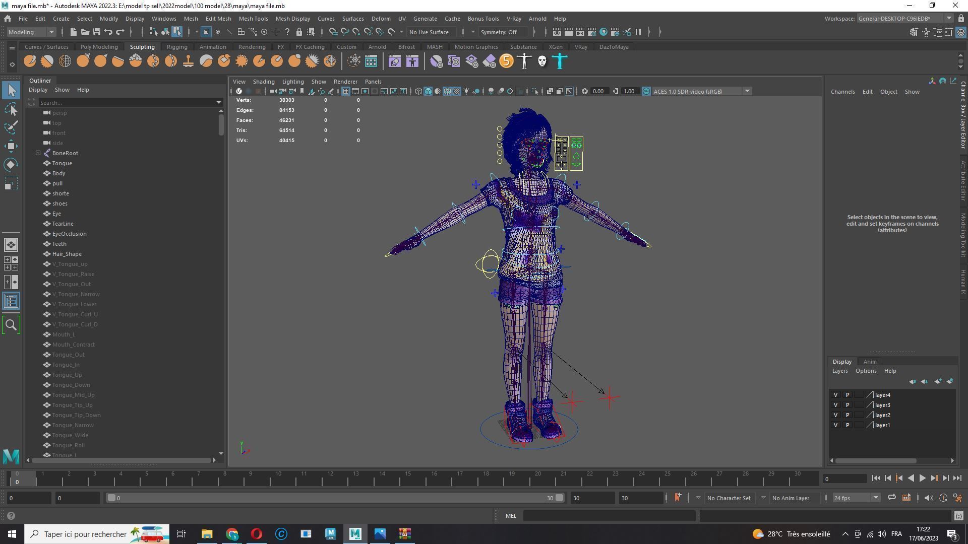 3D model Sophia - little Sunshine VR / AR / low-poly | CGTrader