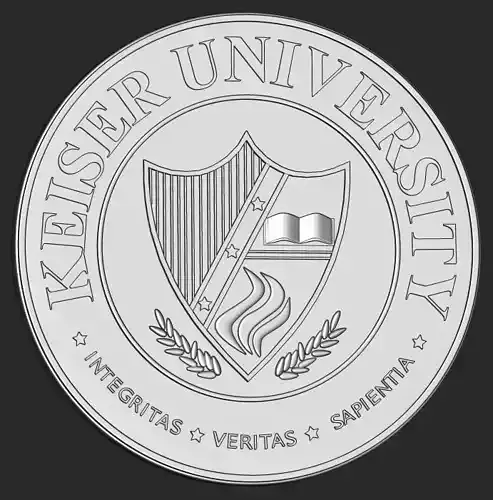 Keiser University Logo 3D print model