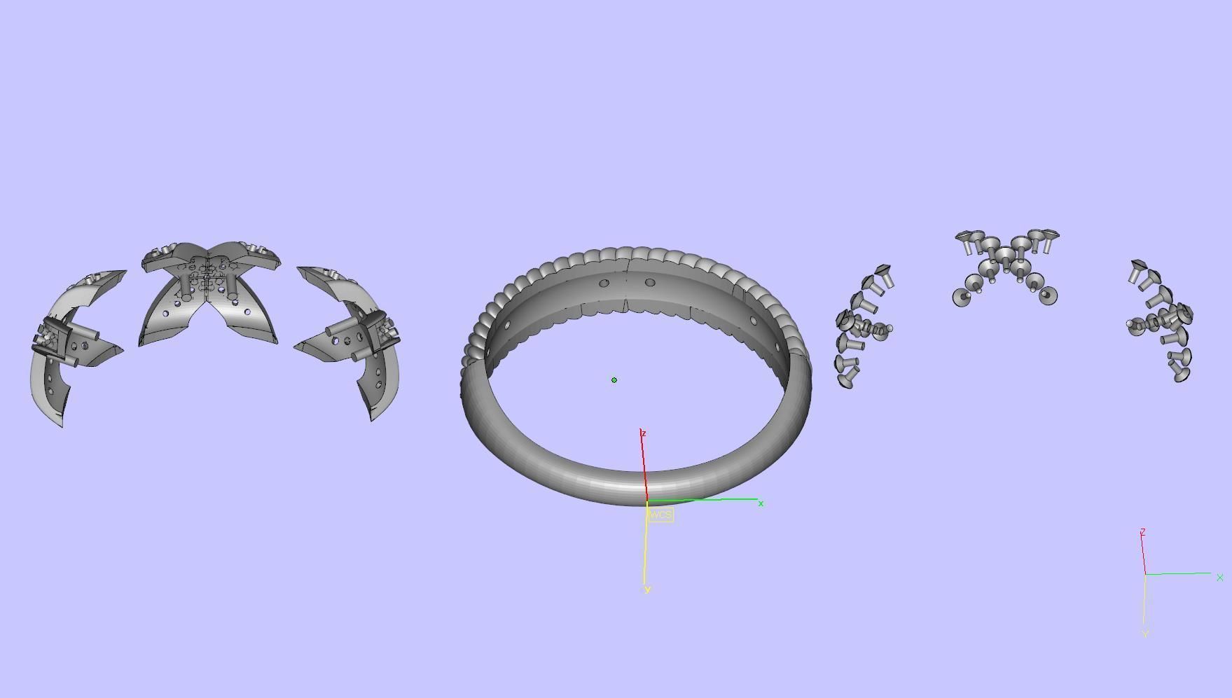 ring gold 3D print model_8