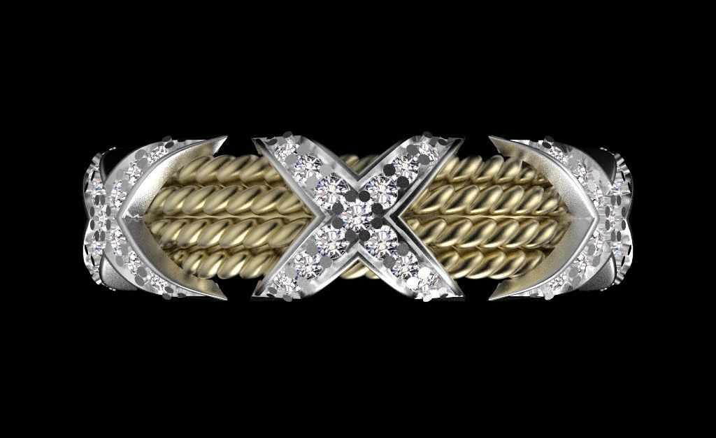 ring gold 3D print model_2