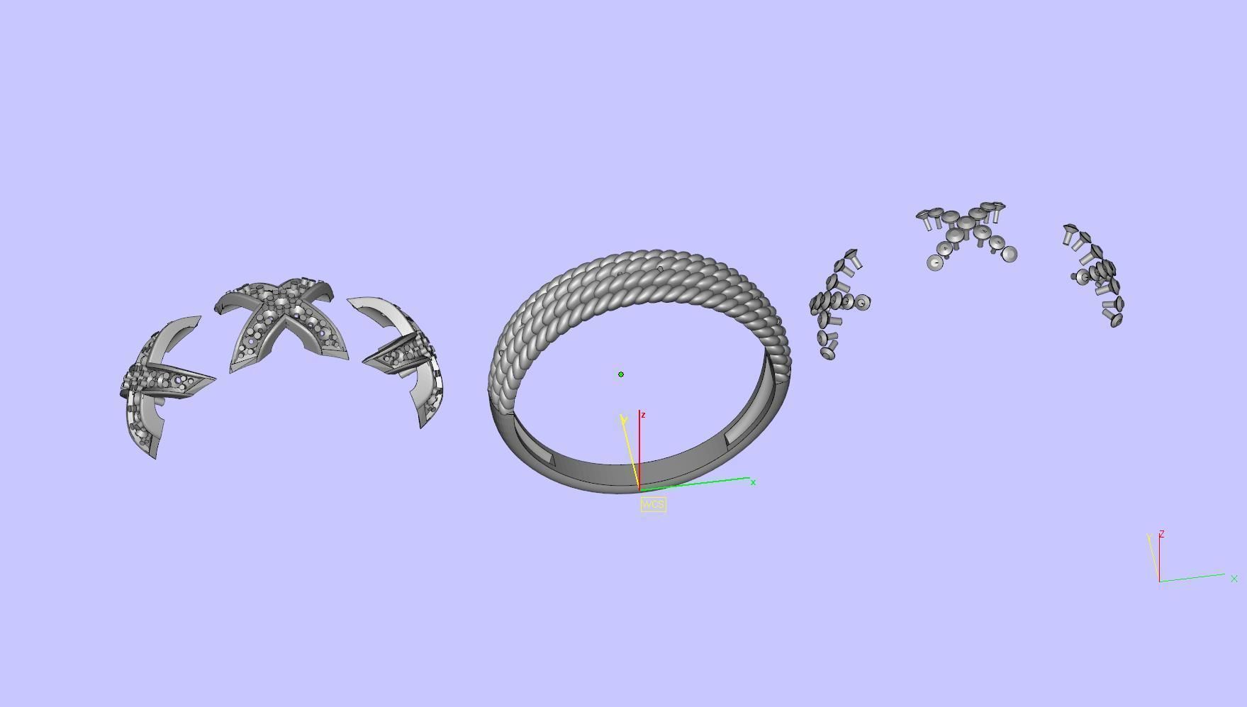 ring gold 3D print model_11