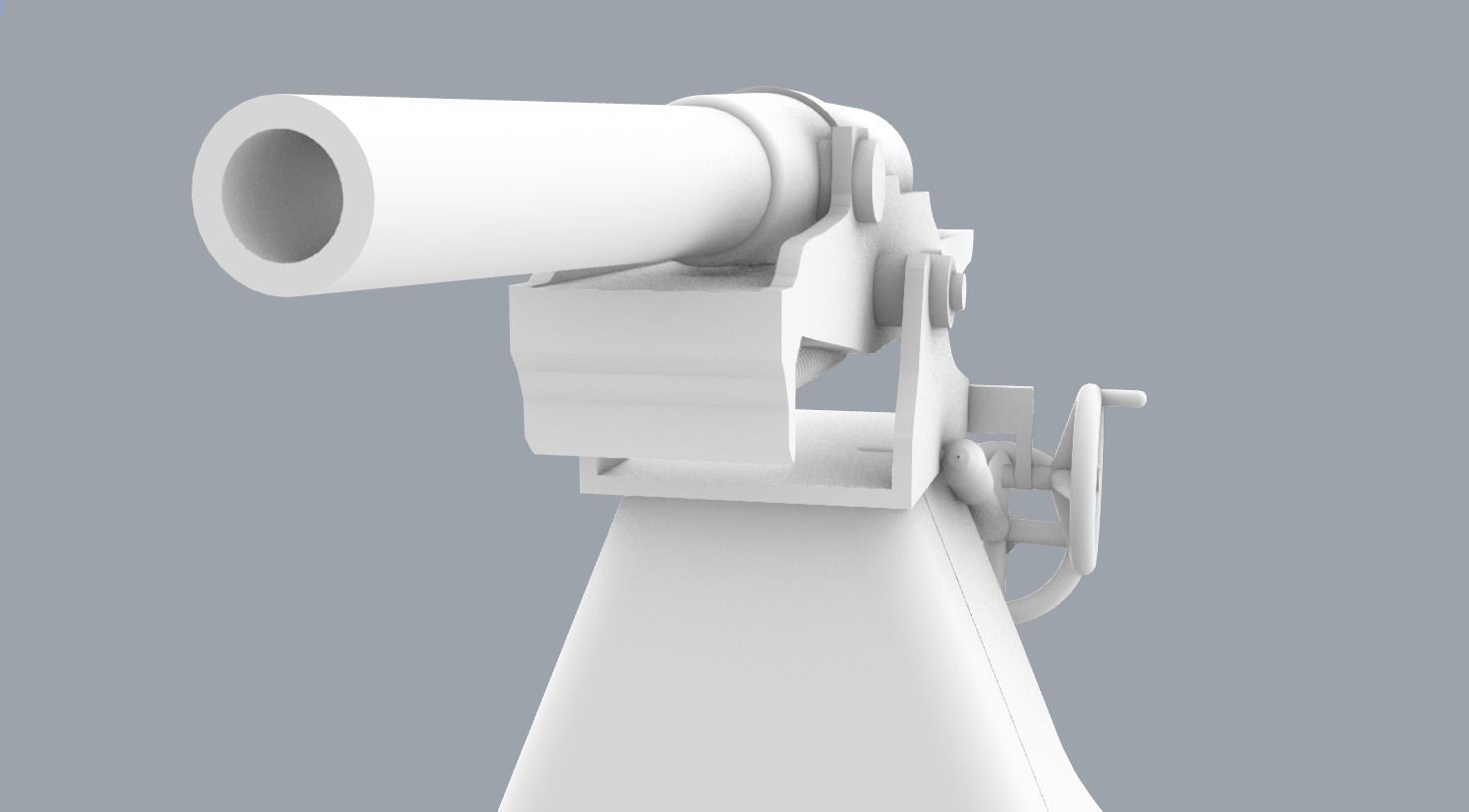 Skoda Naval Gun PM 3D print model_6